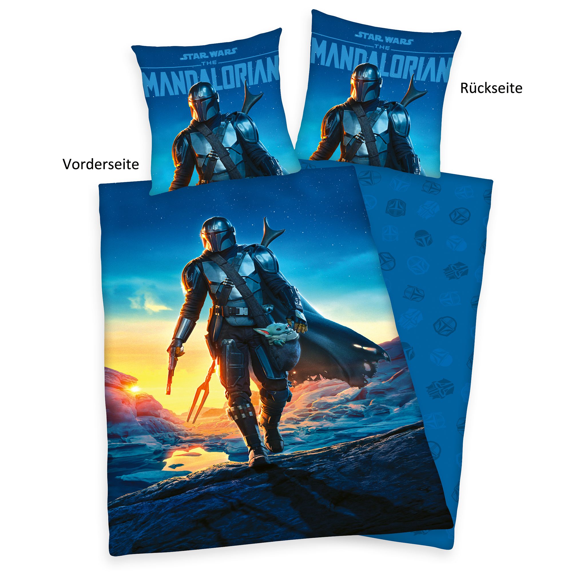 Star Wars™ Wendebettwäsche The Mandalorian Baumwoll Renforcé Einzelbett, 2tlg.