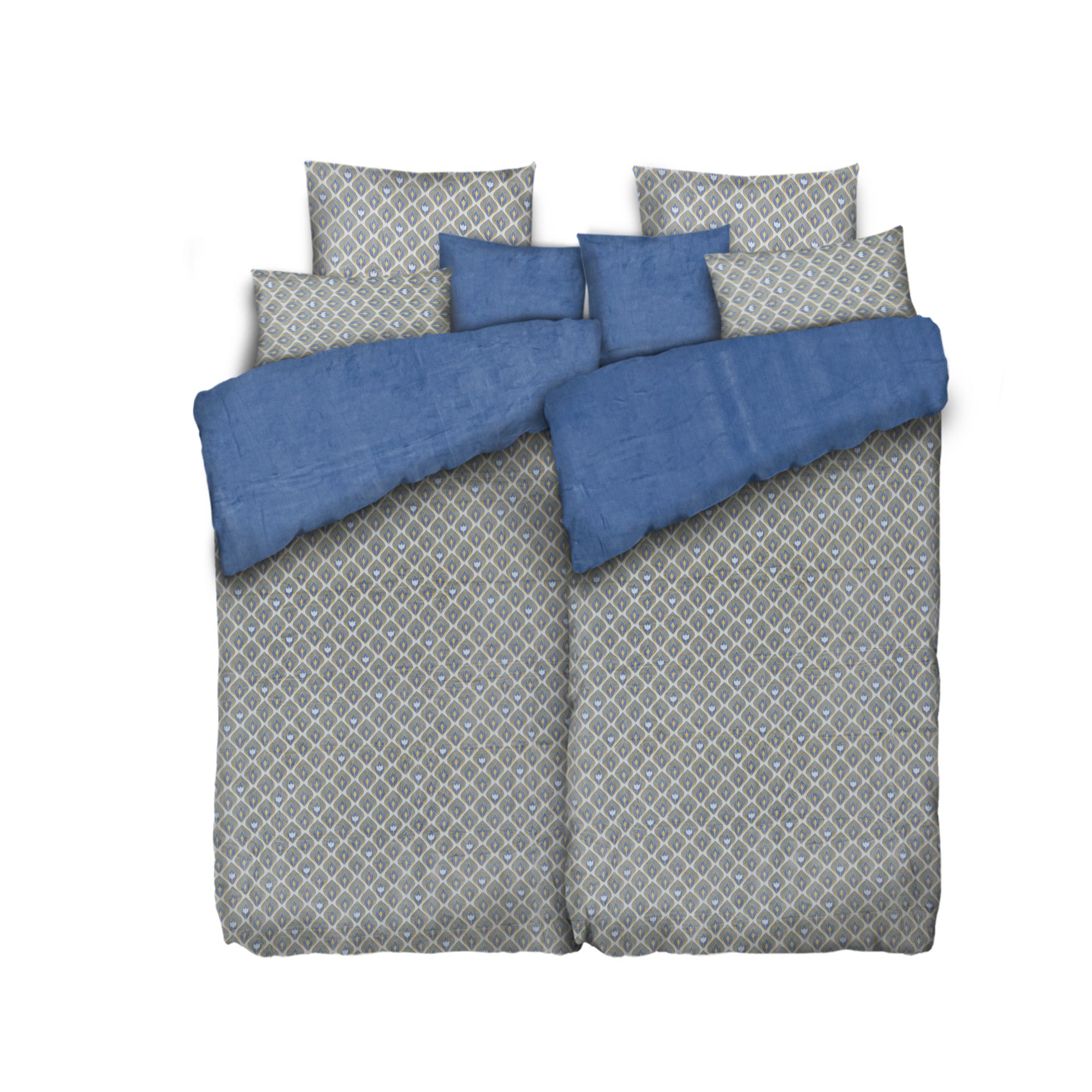 MONT CHALET Wendebettwäsche Grafik Mikrofaser Chinchilla Doppelbett, 8tlg.