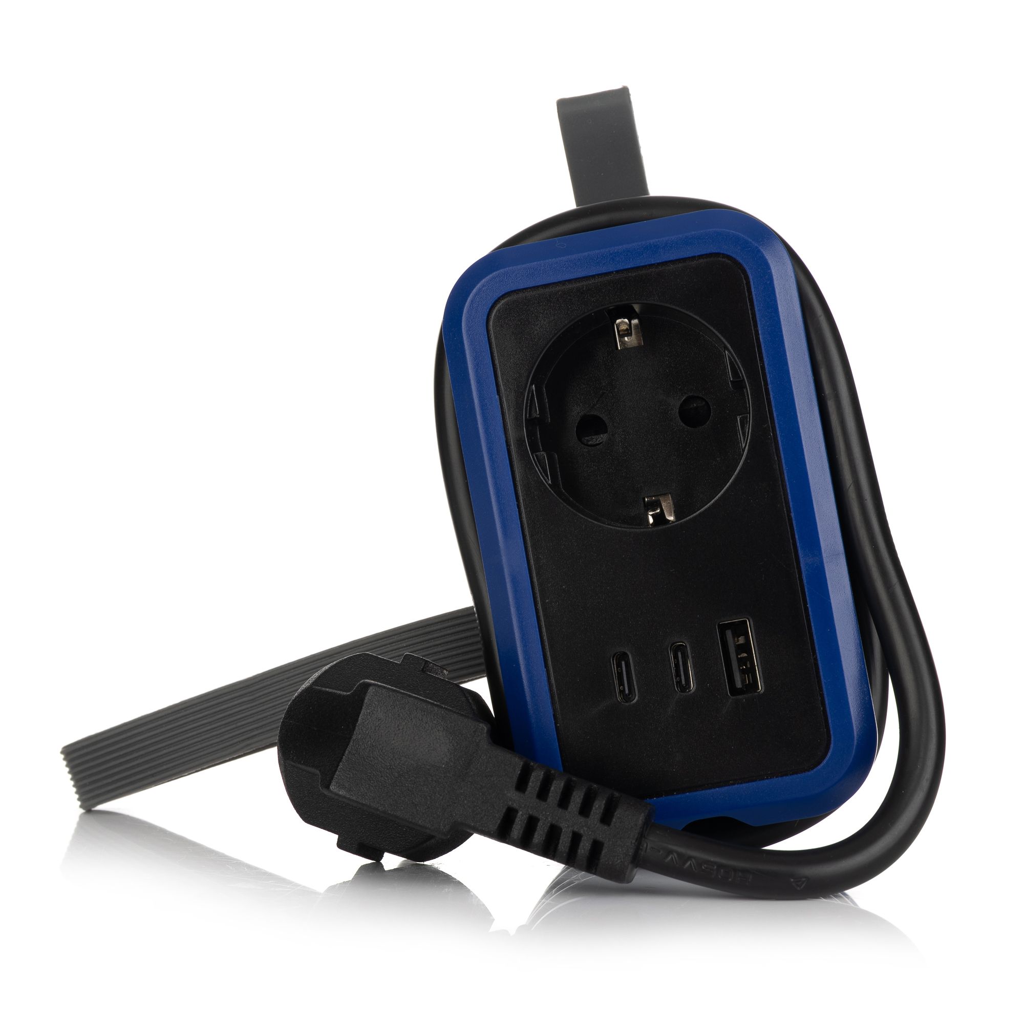 4in1 Steckdose 2x USB-C / 1x USB-A Kabellänge ca. 1,4m inkl. USB-C Ladekabel TÜV/GS geprüft