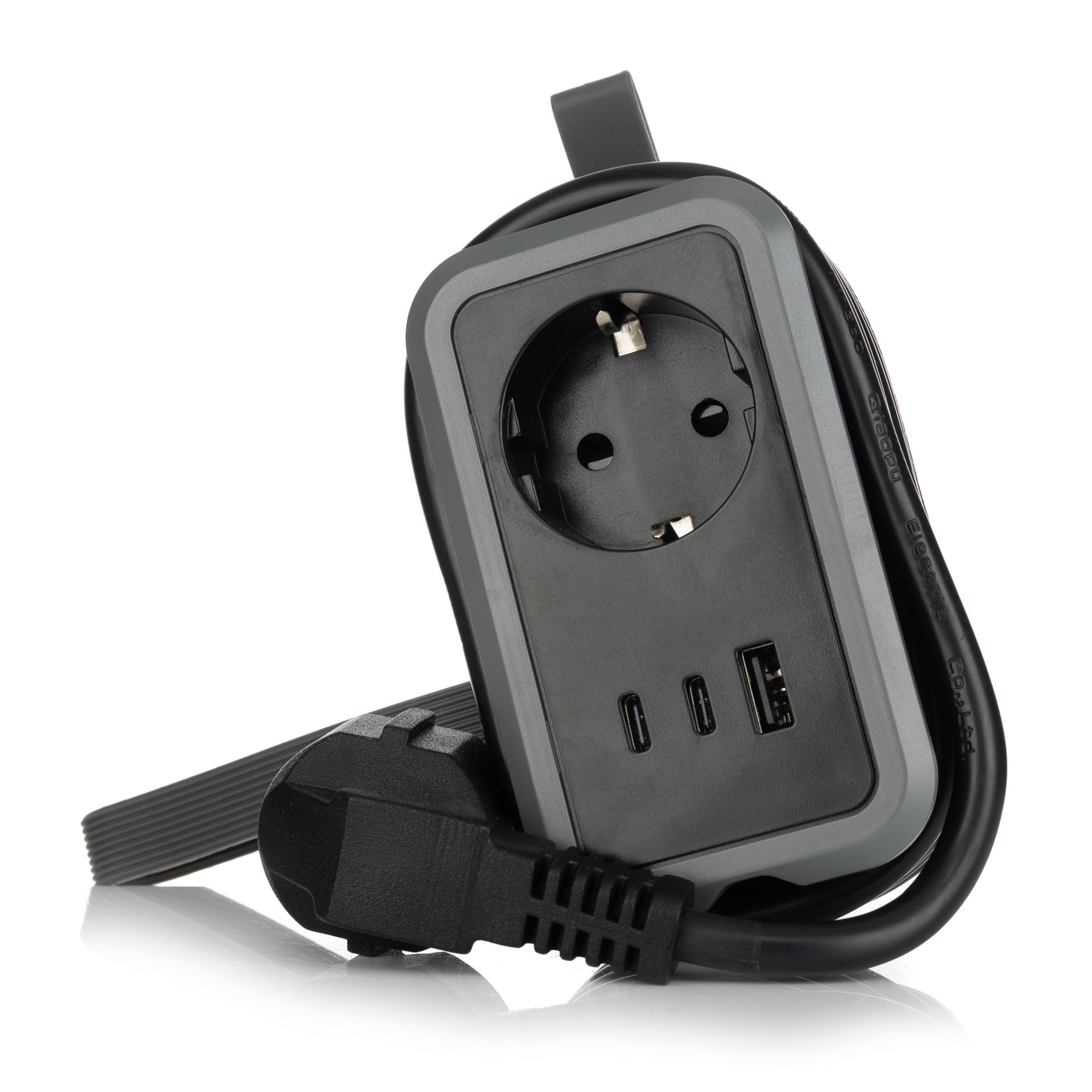 4in1 Steckdose 2x USB-C / 1x USB-A Kabellänge ca. 1,4m inkl. USB-C Ladekabel TÜV/GS geprüft