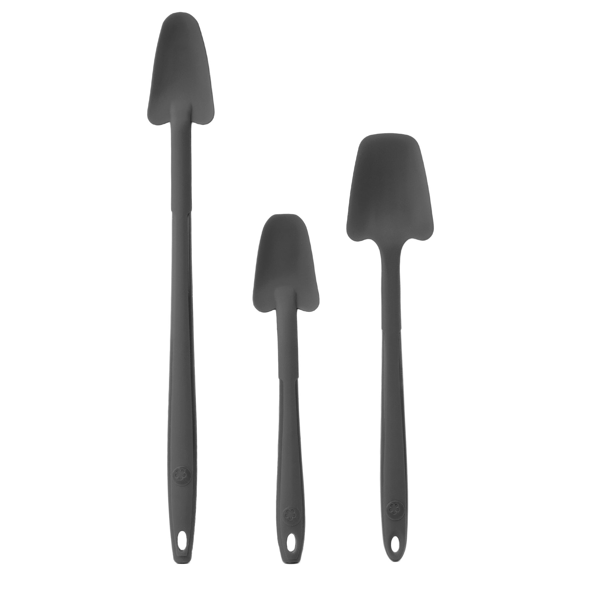 KOCHBLUME® 3 Restelöffel aus Silikon mit Edelstahlkern spülmaschinenfest