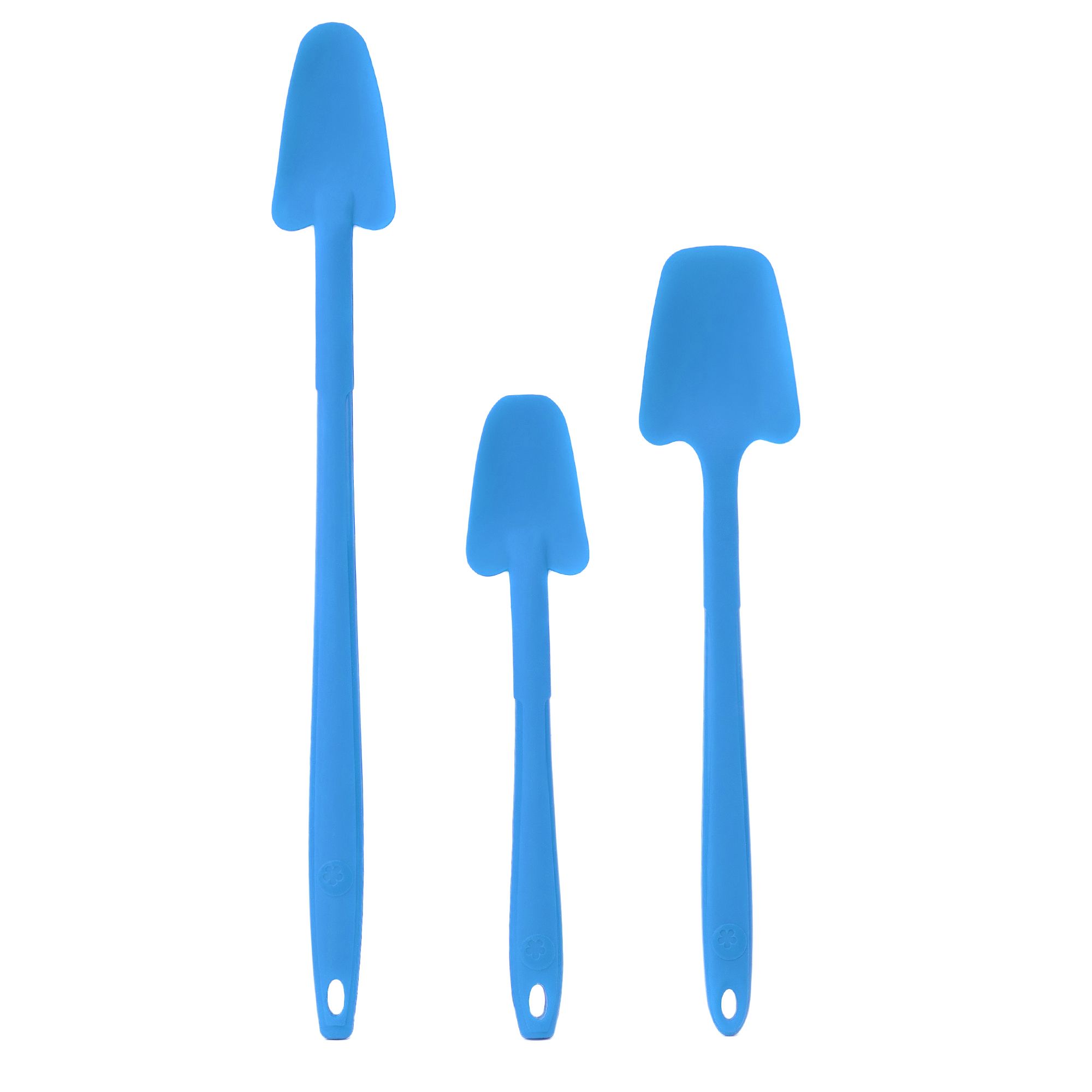 KOCHBLUME® 3 Restelöffel aus Silikon mit Edelstahlkern spülmaschinenfest