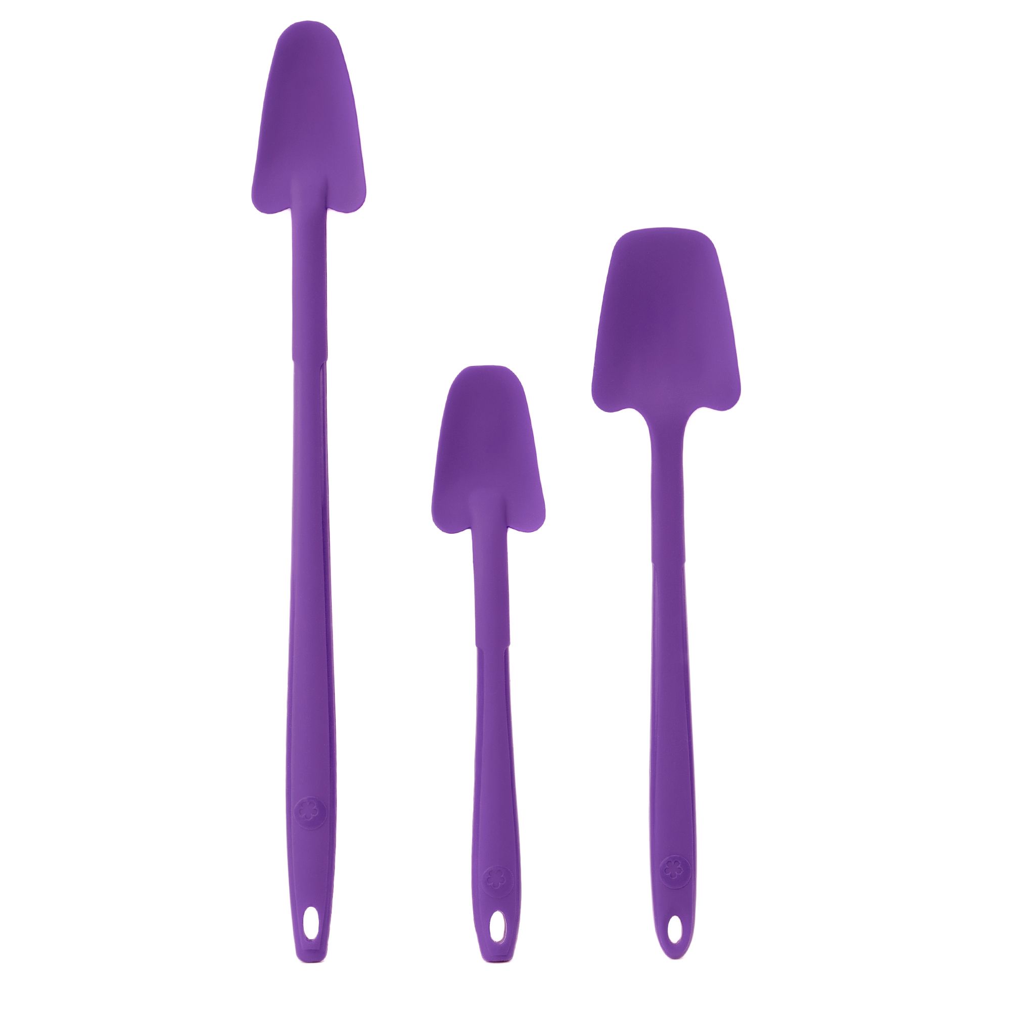 KOCHBLUME® 3 Restelöffel aus Silikon mit Edelstahlkern spülmaschinenfest