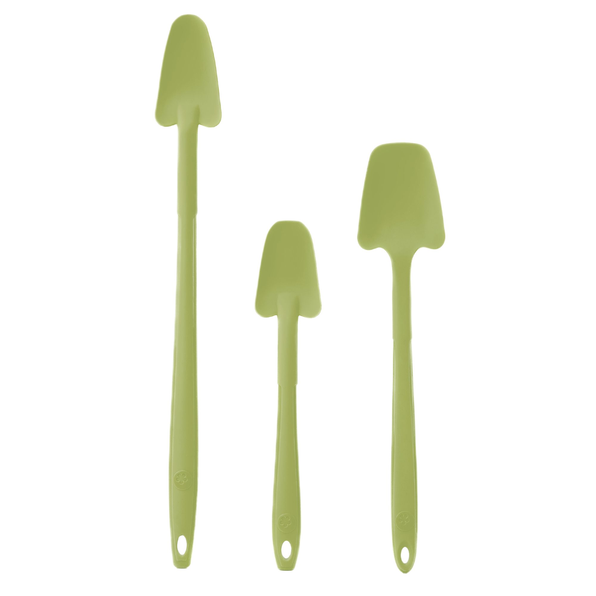KOCHBLUME® 3 Restelöffel aus Silikon mit Edelstahlkern spülmaschinenfest