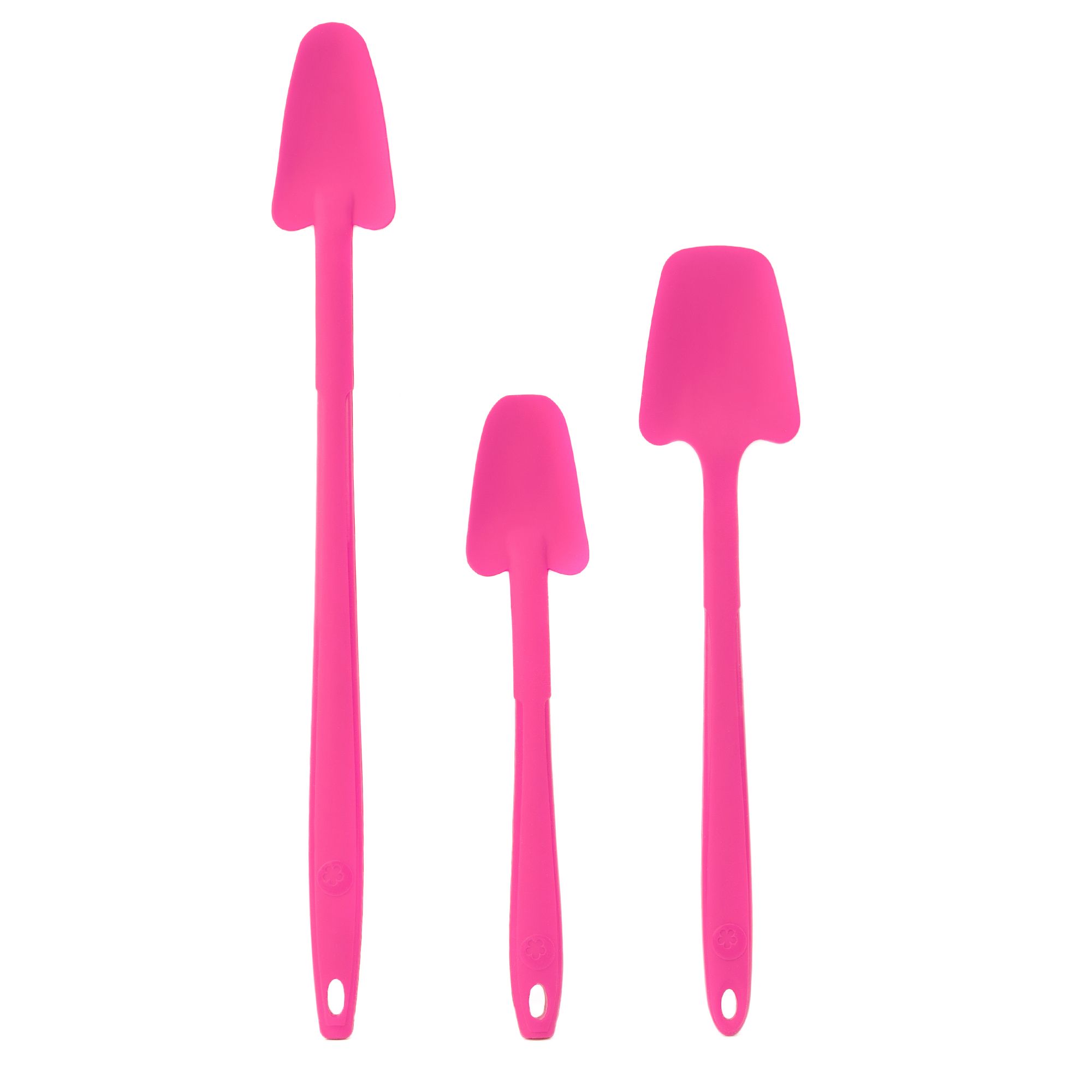 KOCHBLUME® 3 Restelöffel aus Silikon mit Edelstahlkern spülmaschinenfest