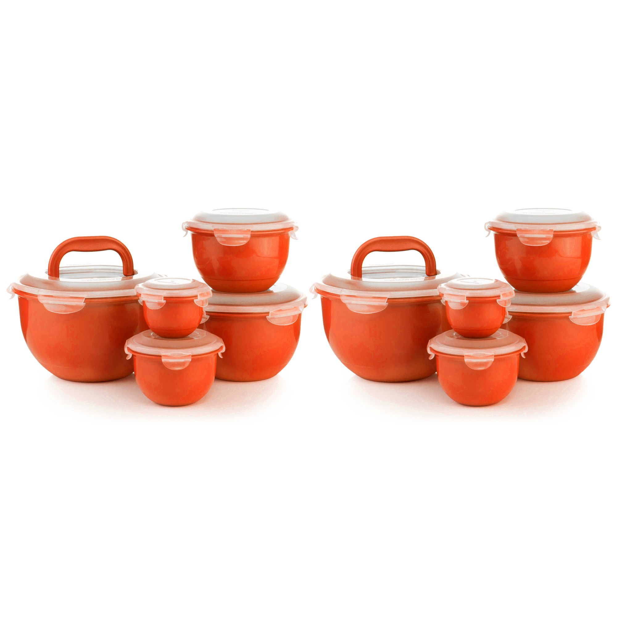 LocknLock 10 Frischhaltedosen rund, nestbar 250ml-4,0L Gesamtvolumen 17,1L