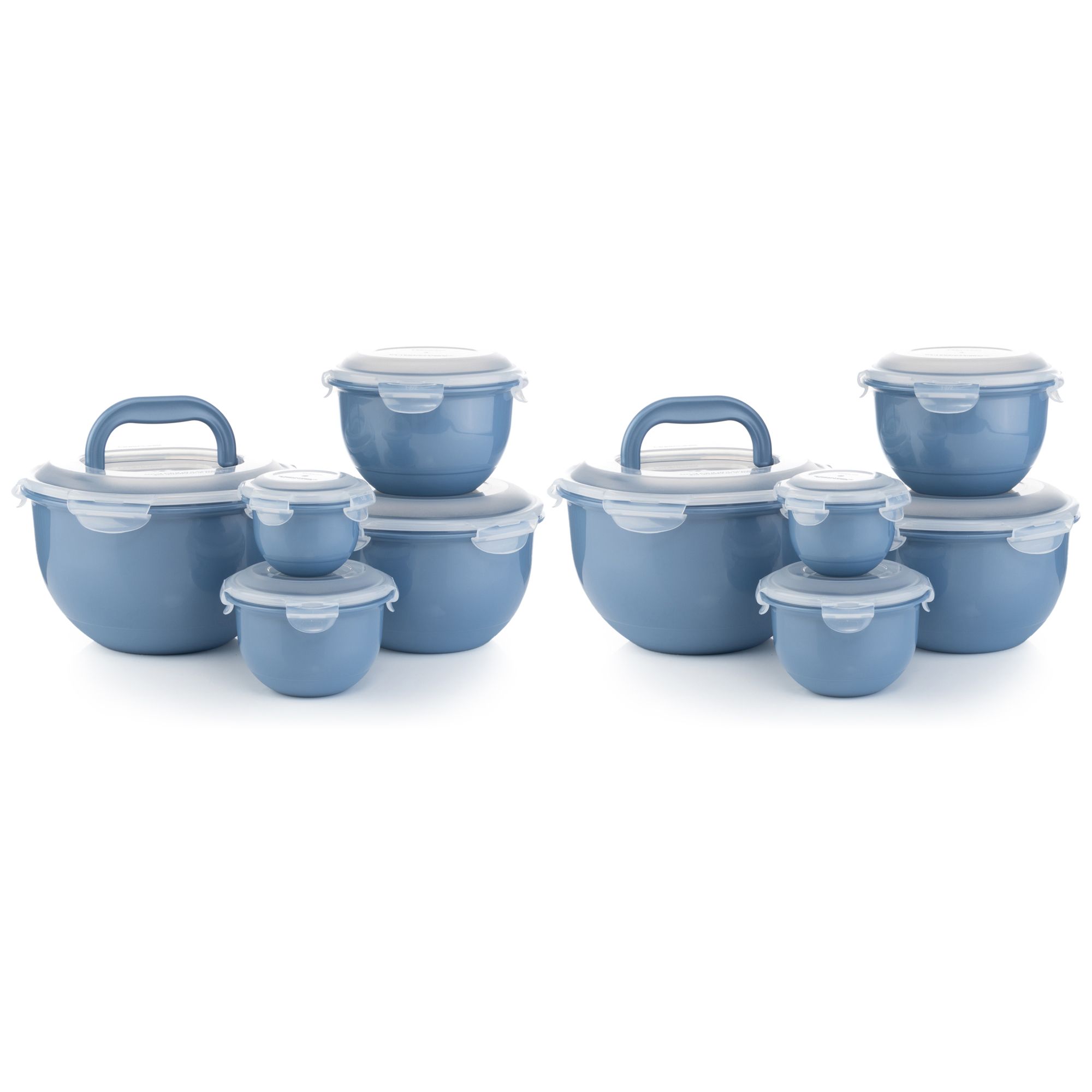 LocknLock 10 Frischhaltedosen rund, nestbar 250ml-4,0L Gesamtvolumen 17,1L