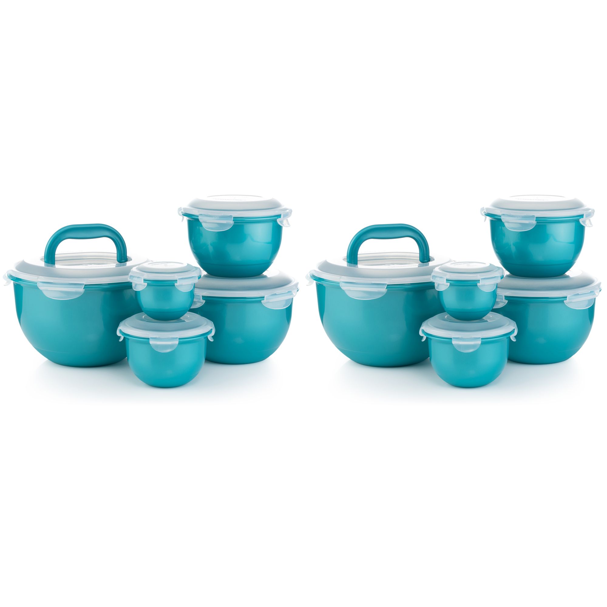 LocknLock 10 Frischhaltedosen rund, nestbar 250ml-4,0L Gesamtvolumen 17,1L