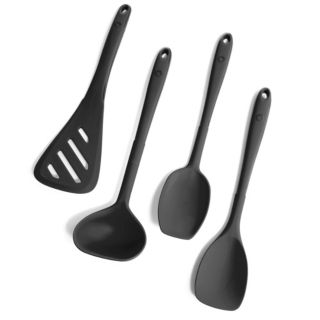 KOCHBLUME® Küchenhelfer-Set L Schlitzwender, Flex-& Soßenlöffel & Schöpf- kelle, 4tlg.