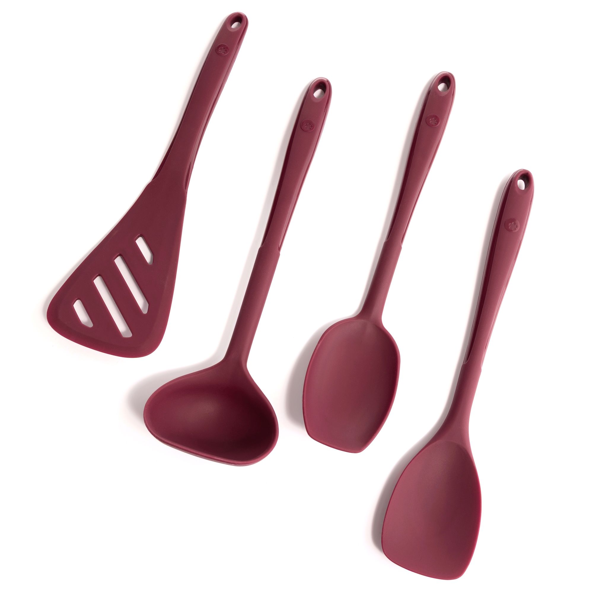 KOCHBLUME® Küchenhelfer-Set L Schlitzwender, Flex-& Soßenlöffel & Schöpf- kelle, 4tlg.