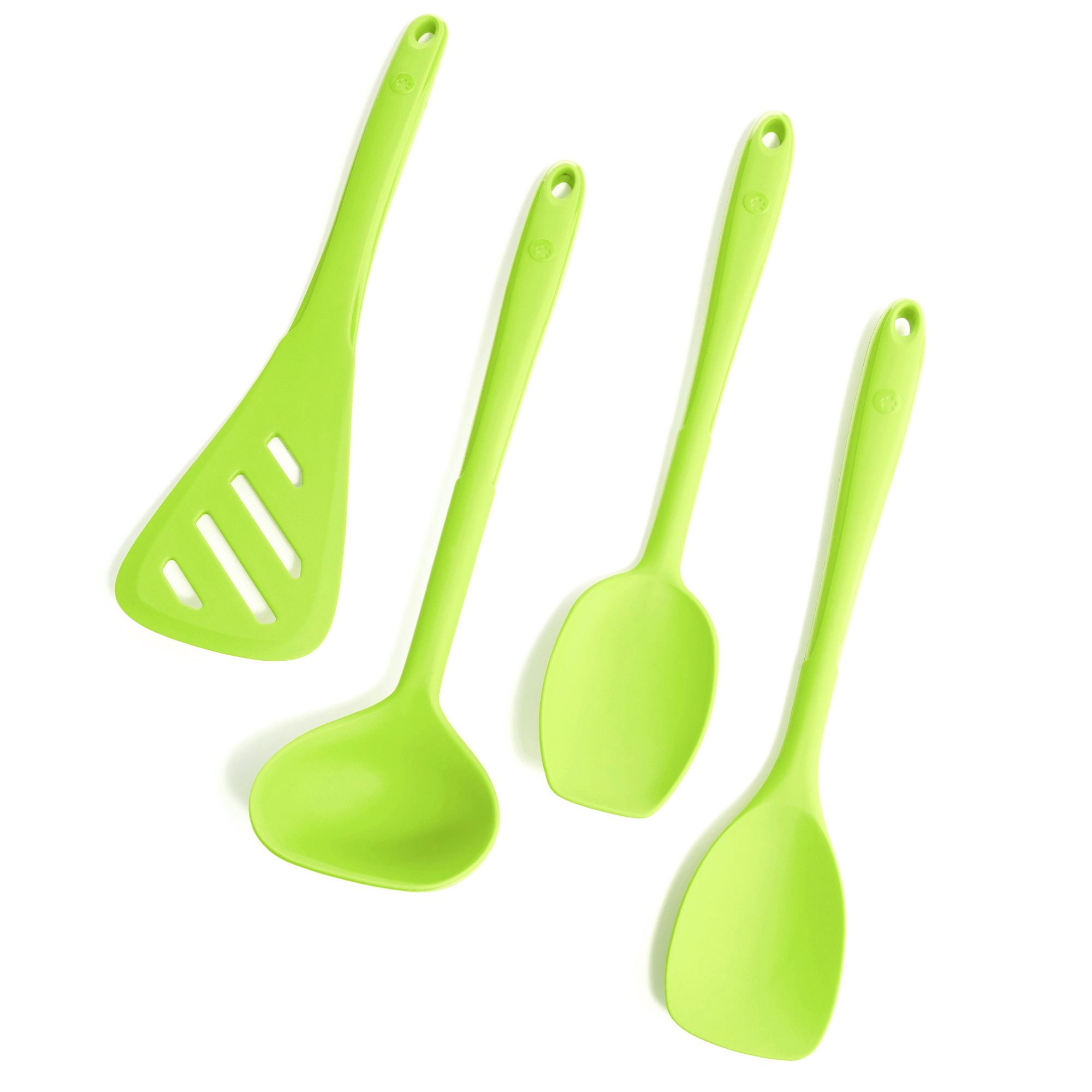 KOCHBLUME® Küchenhelfer-Set L Schlitzwender, Flex-& Soßenlöffel & Schöpf- kelle, 4tlg.