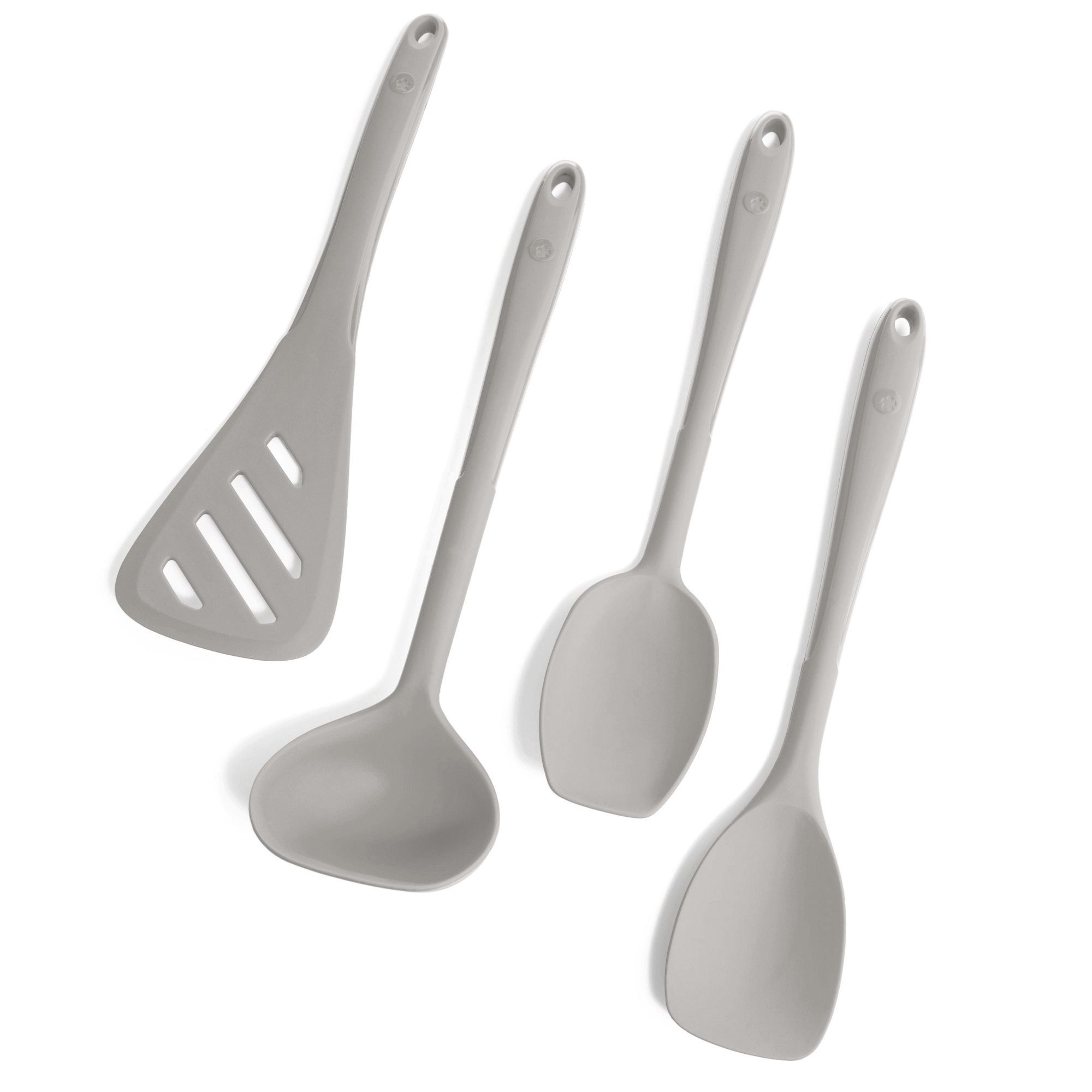 KOCHBLUME® Küchenhelfer-Set L Schlitzwender, Flex-& Soßenlöffel & Schöpf- kelle, 4tlg.