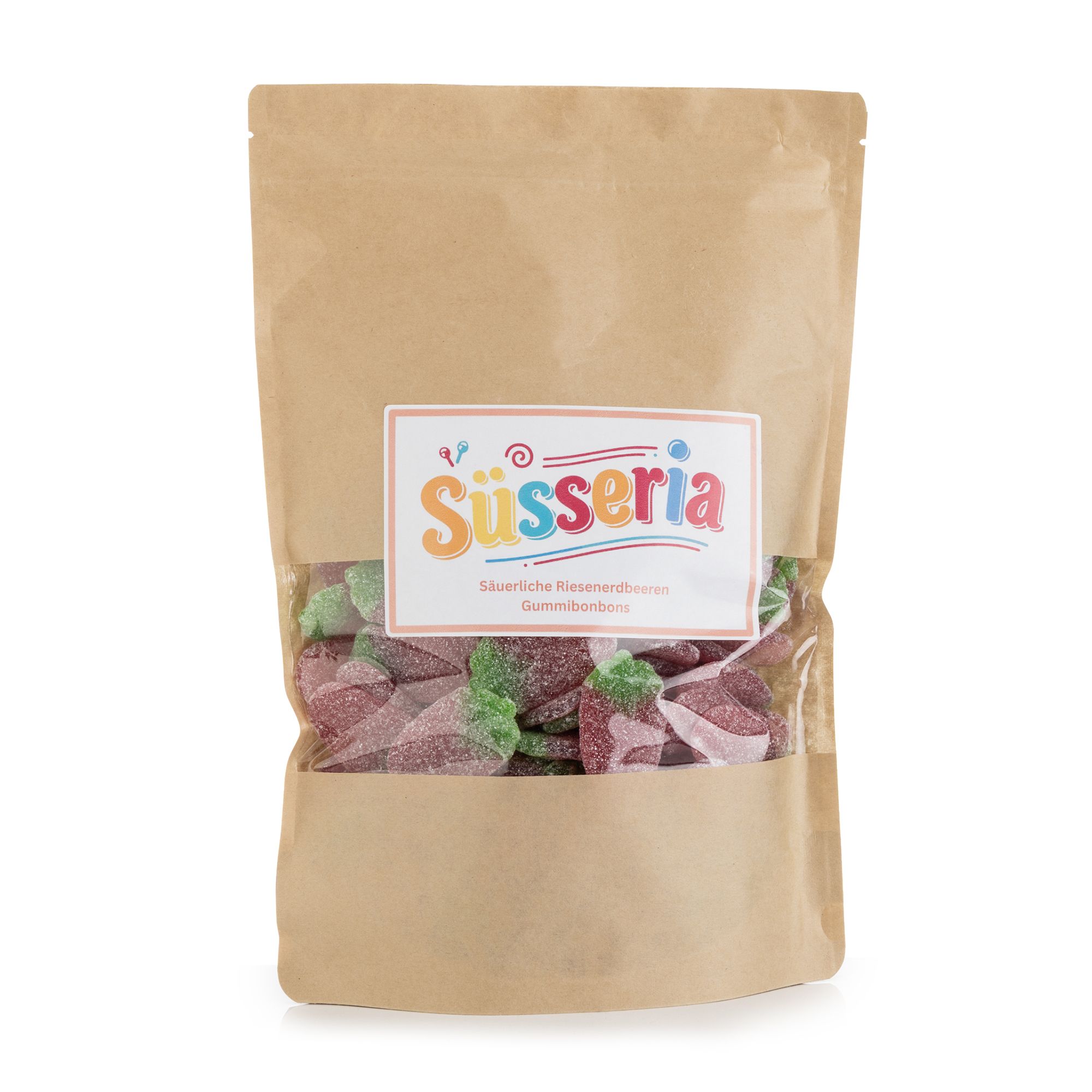  SÜSSERIA Gummibonbon Säuerliche Riesenerdbeeren Inhalt 1.000g