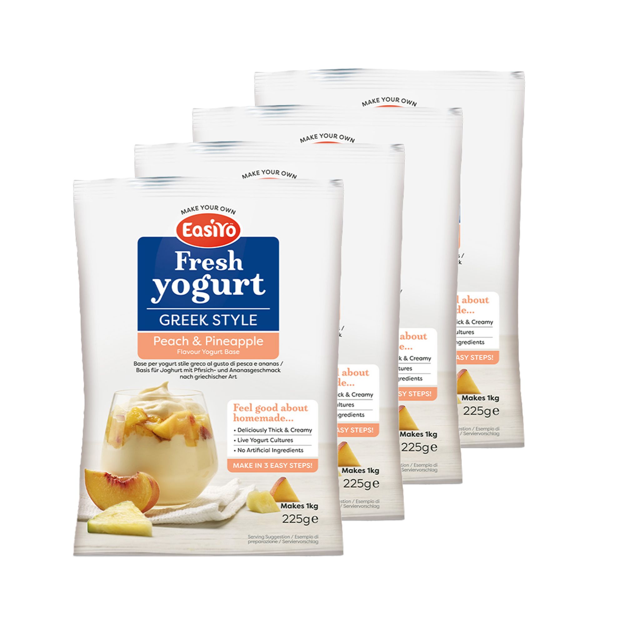 EASIYO Joghurtpulver griech. Art Frucht 4 Beutel für 4kg sortenrein
