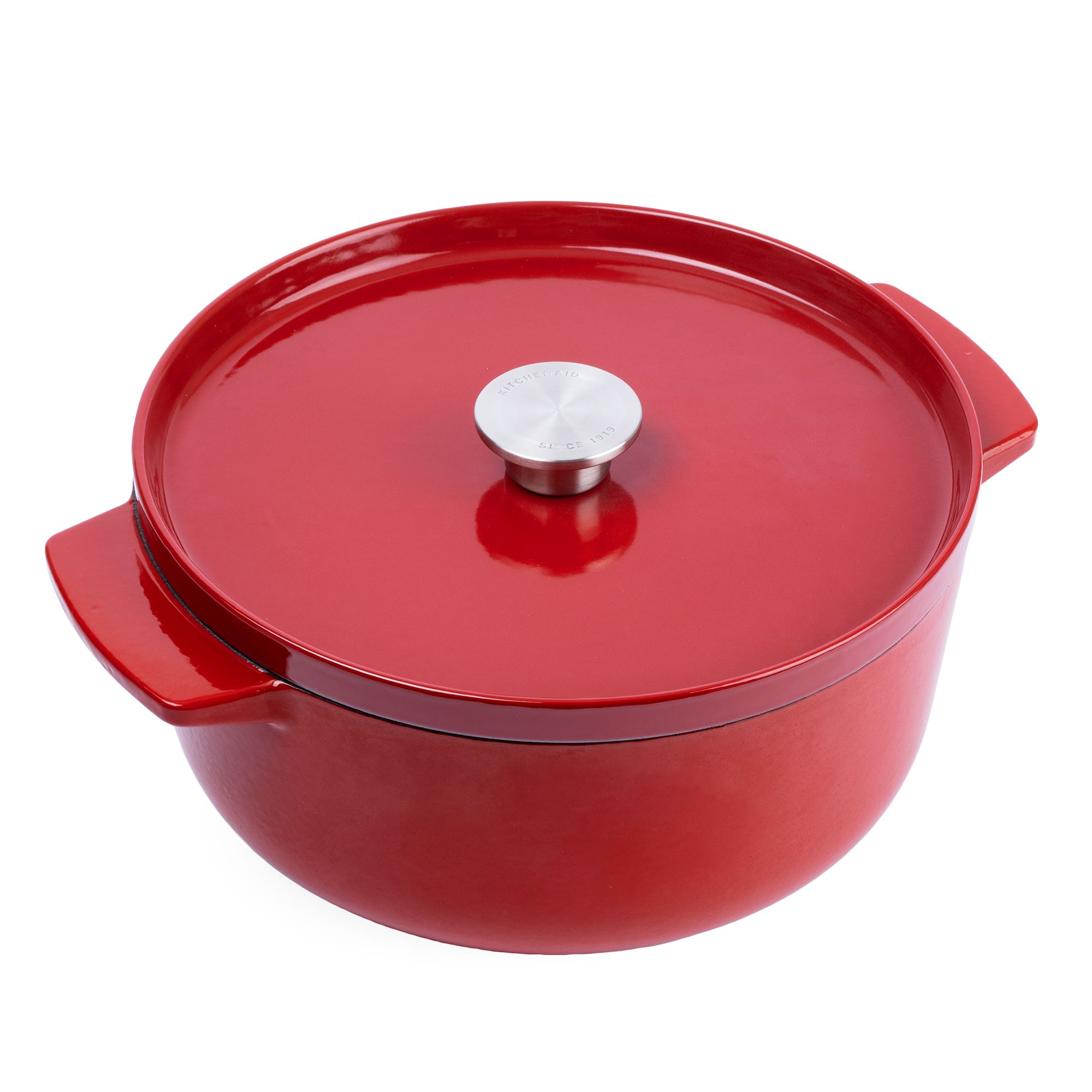 KITCHENAID® Gusseisen Kasserolle runder Bräter Ø 26cm / 5,2L inkl. Deckel