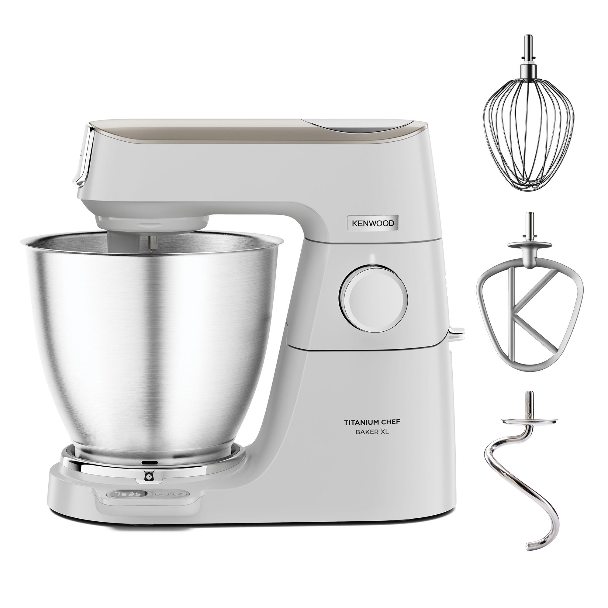 KENWOOD Titanium Chef Baker XL Küchenmaschine 7L Rührschüssel 3 Aufsätze