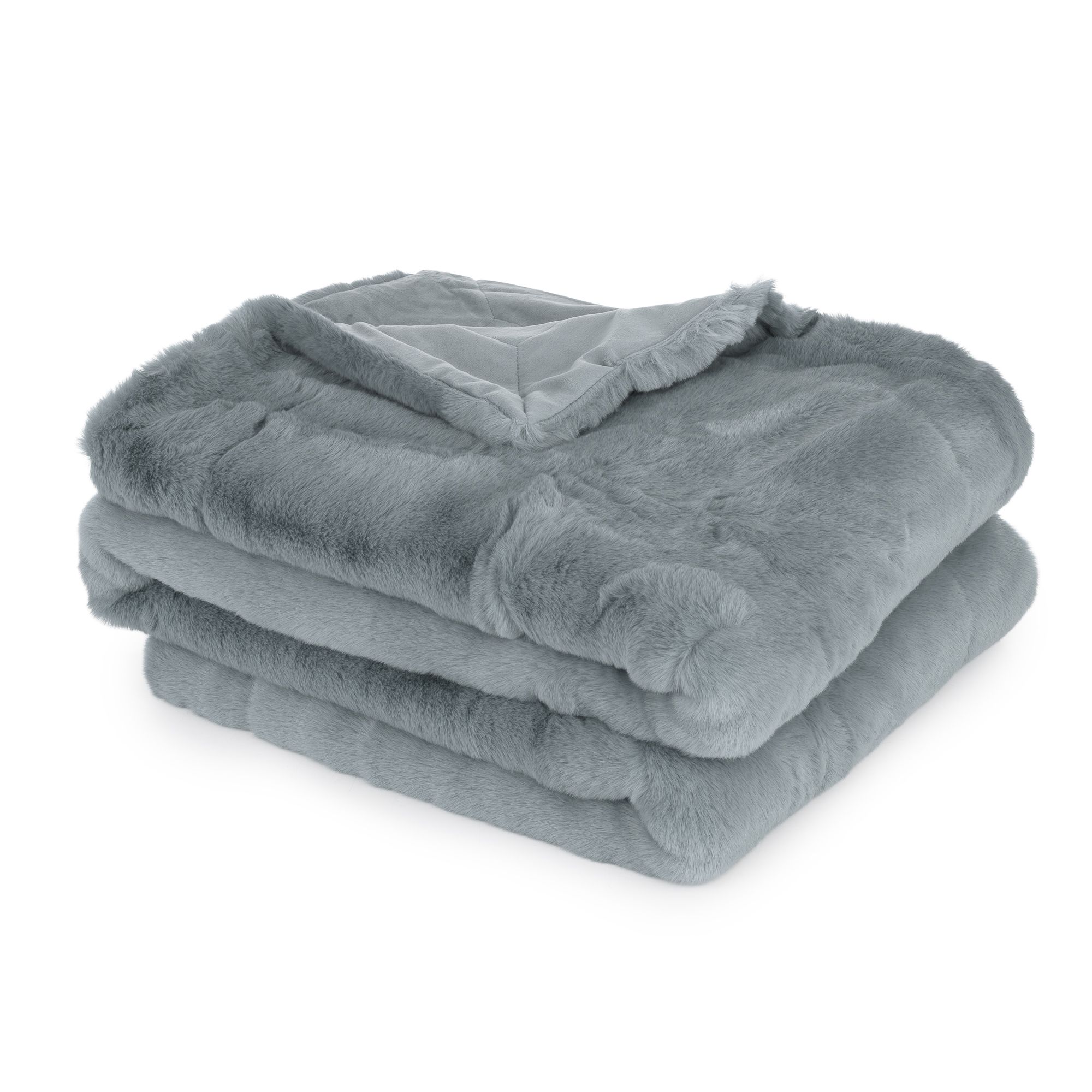 MONT CHALET Premium-Plaid Lammfellimitat uni Mikrofaser-Rückseite waschbar, 150x200cm