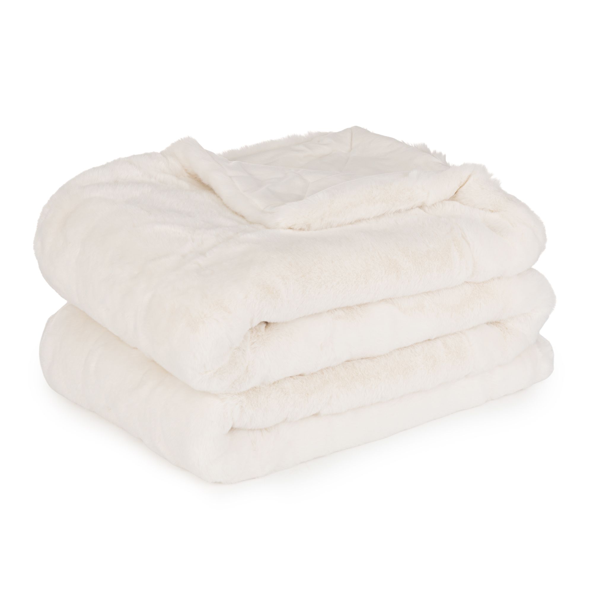 MONT CHALET Premium-Plaid Lammfellimitat uni Mikrofaser-Rückseite waschbar, 150x200cm