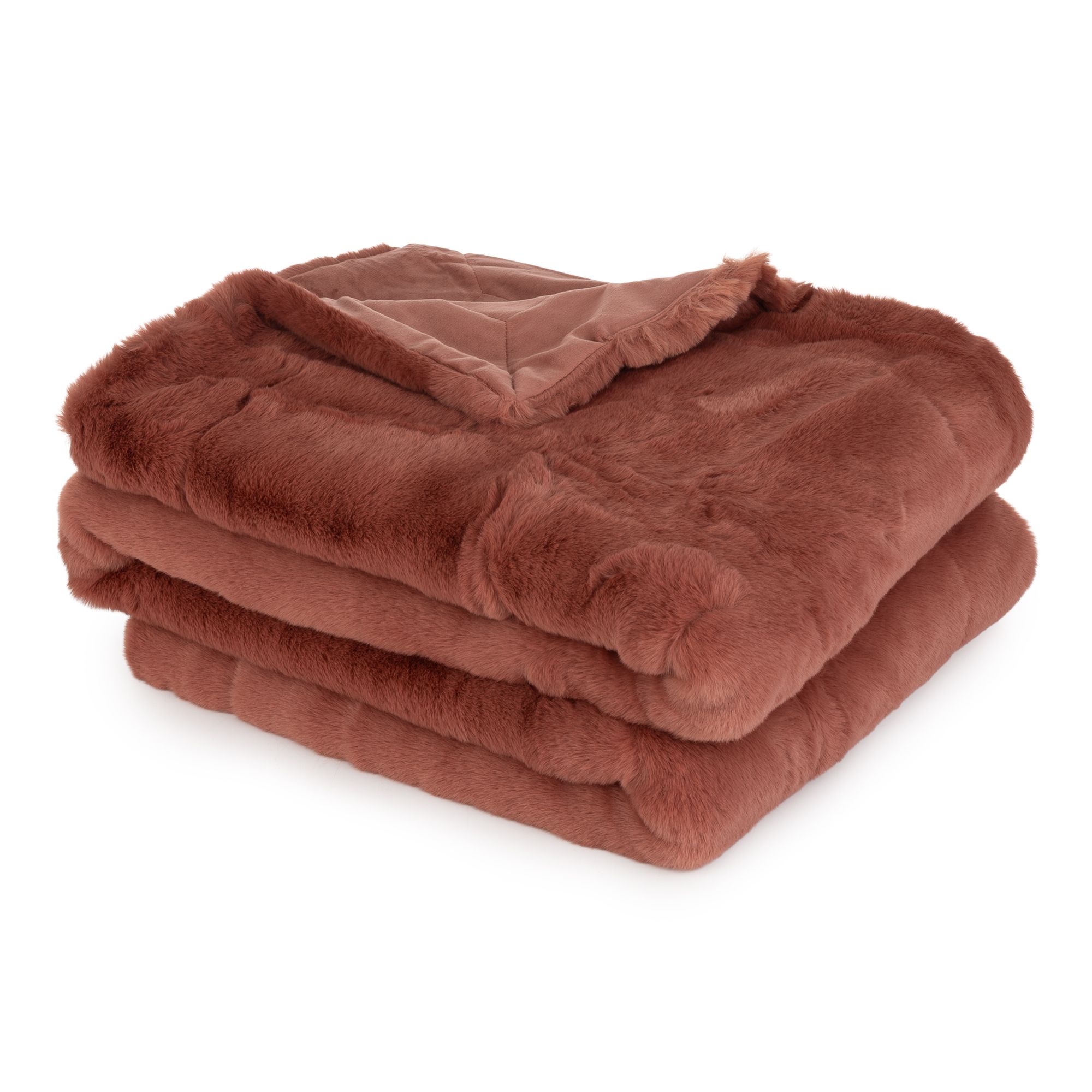 MONT CHALET Premium-Plaid Lammfellimitat uni Mikrofaser-Rückseite waschbar, 150x200cm