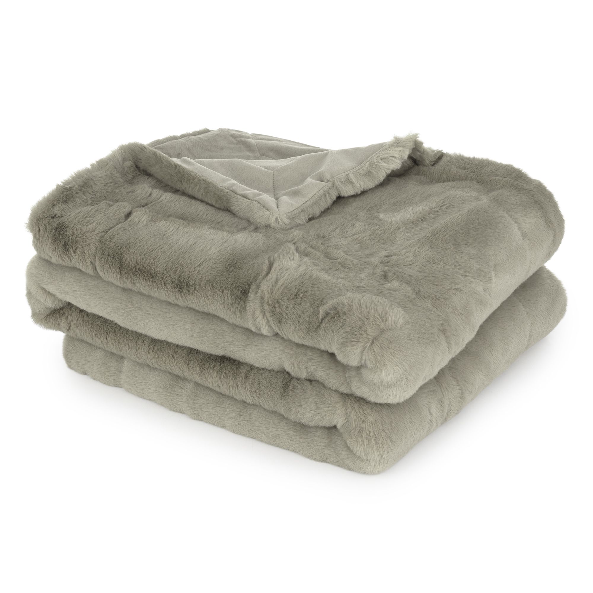MONT CHALET Premium-Plaid Lammfellimitat uni Mikrofaser-Rückseite waschbar, 150x200cm