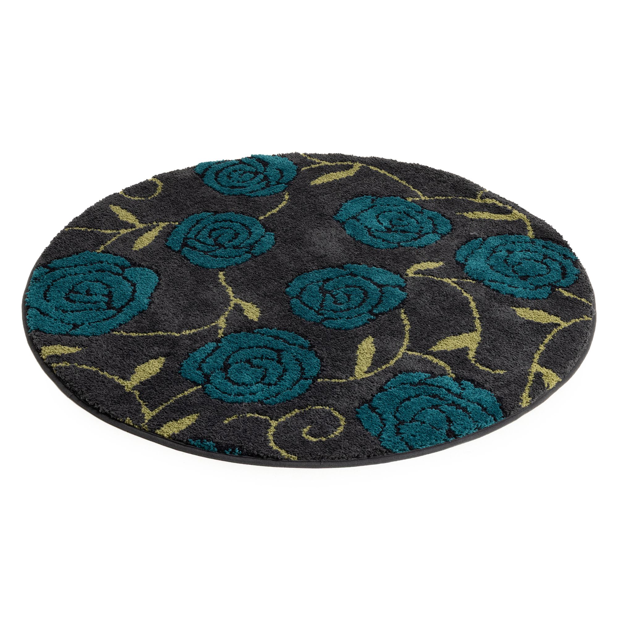 CASA FONDO 1 runder Teppich Rosentraum Mikrofaser waschbar, Ø 100cm