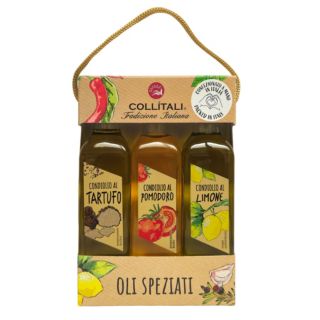COLLÍTALI® Trio Olio gewürzte Olivenöle 3 versch. Sorten Inhalt 3x 100ml