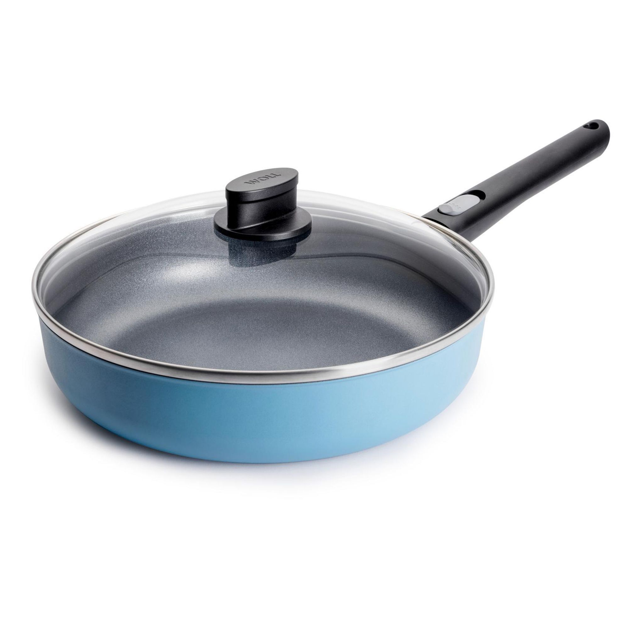 WOLL® Ecolour Hochrandpfanne Ø24cm mit Deckel abnehmbarer Stiel