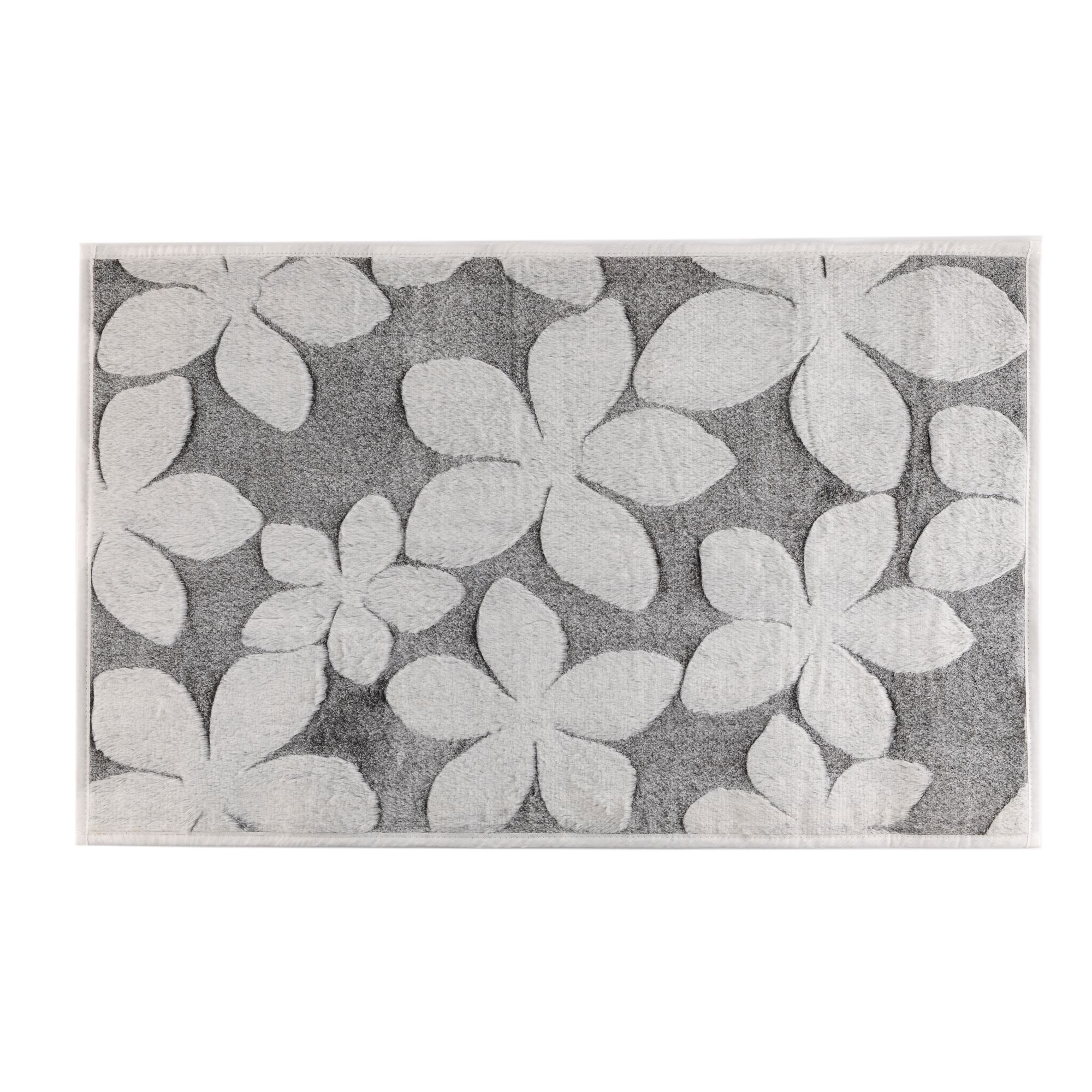 MONT CHALET 1 Badteppich 3D-Effekt Blumenwiese Mikrofaser waschbar