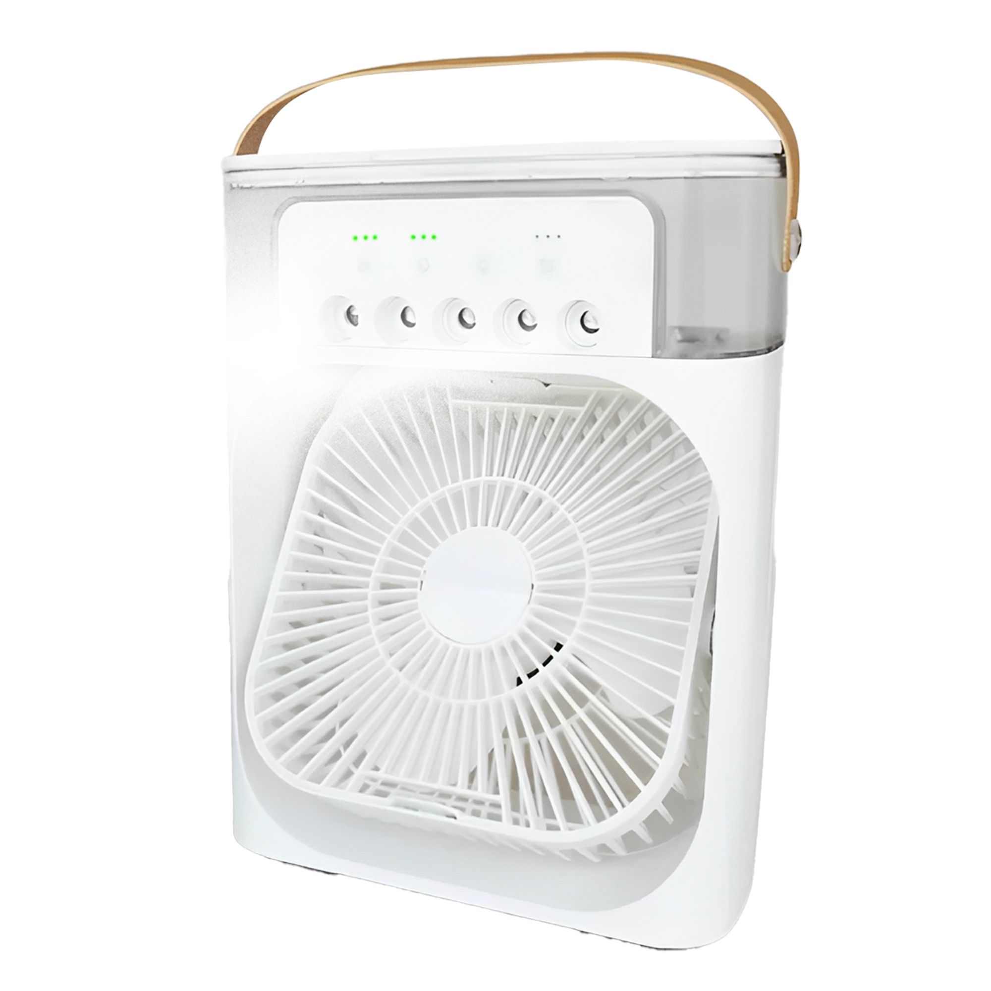 Tischventilator mit 7 Leuchtfarben 3 Geschwindigkeiten mit USB-C Ladekabel