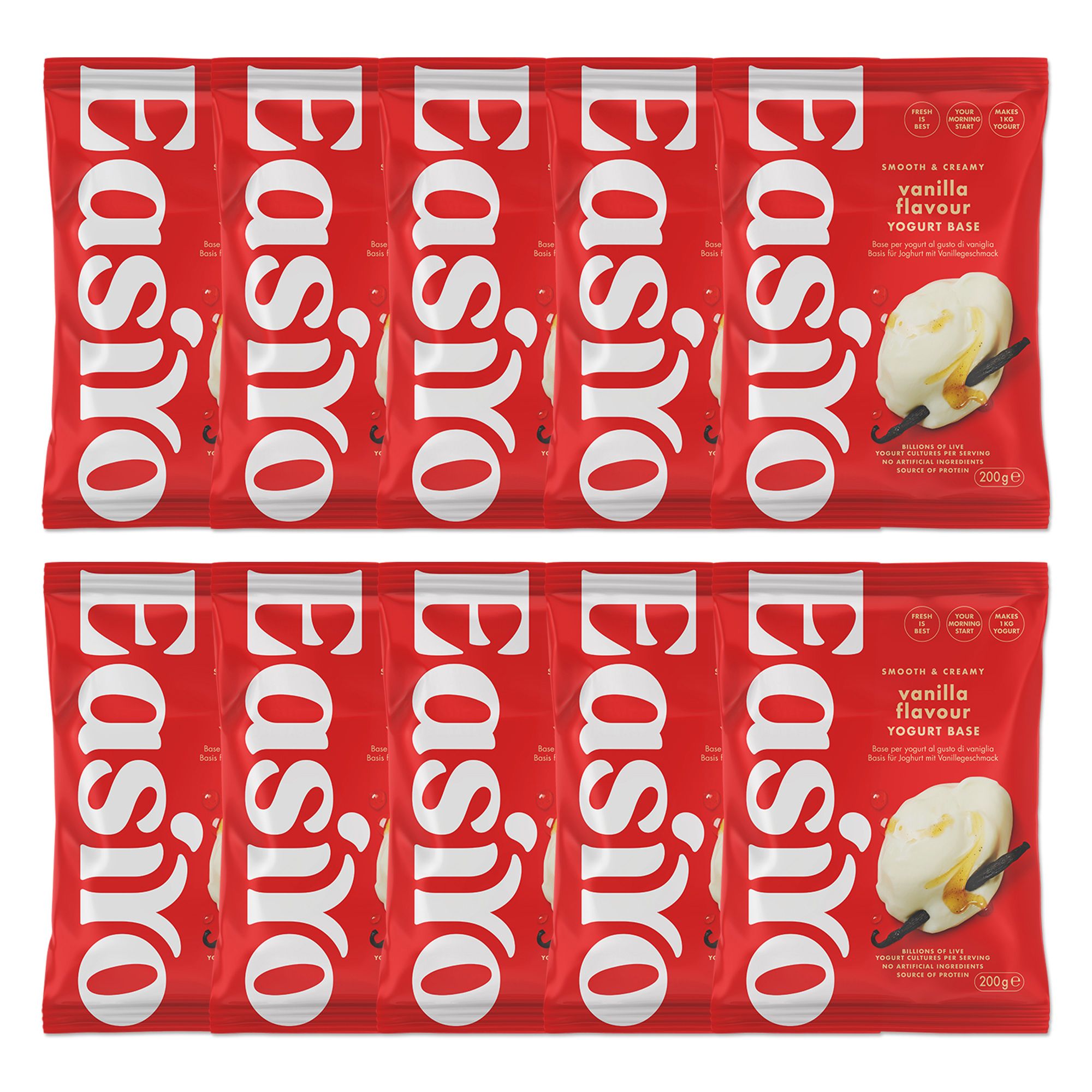 EASIYO Joghurtpulver 10 Beutel für 10kg Joghurt Vanille