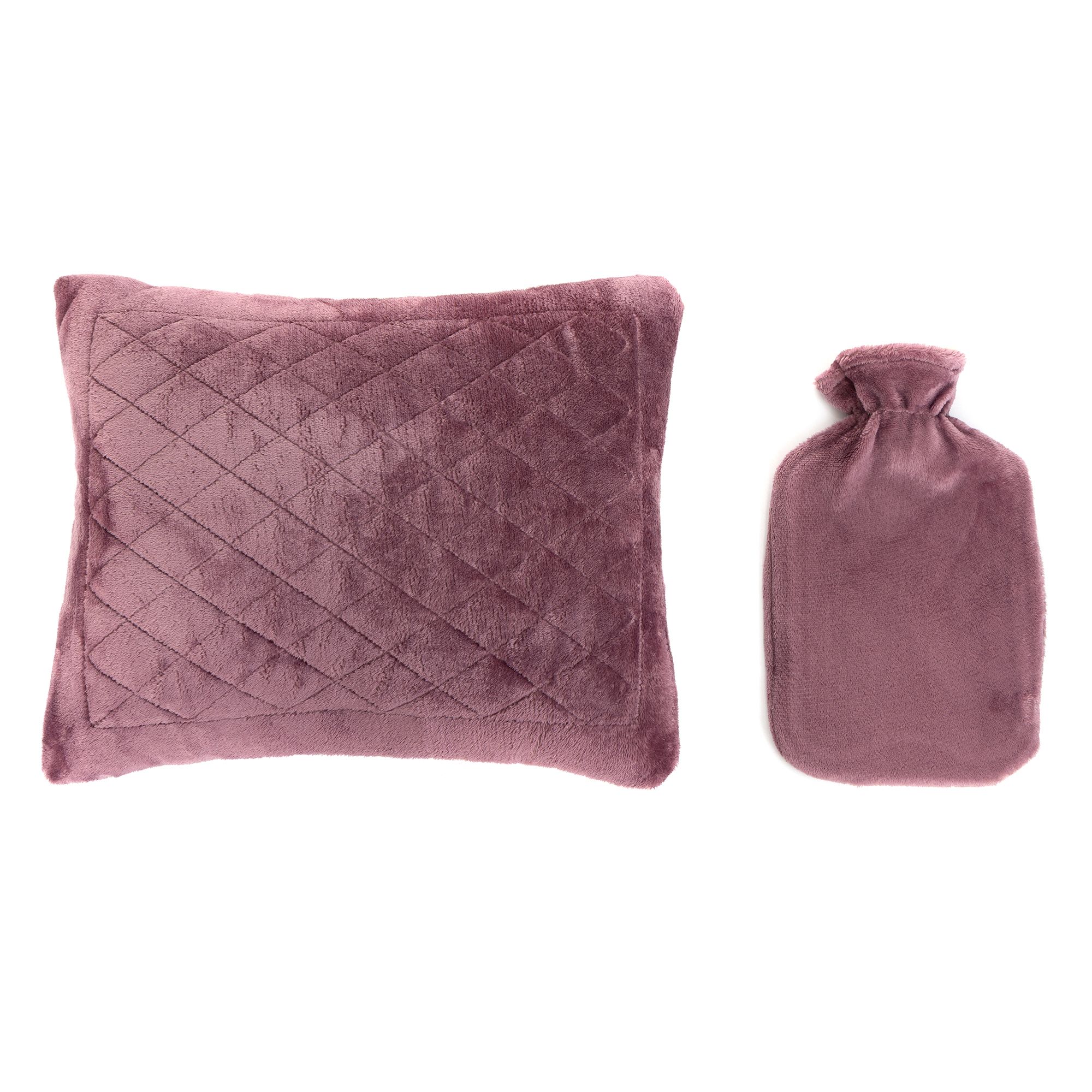 GOLDWOLKE Wärmflaschenkissen Chinchilla Diamantsteppung inkl. Wärmflasche