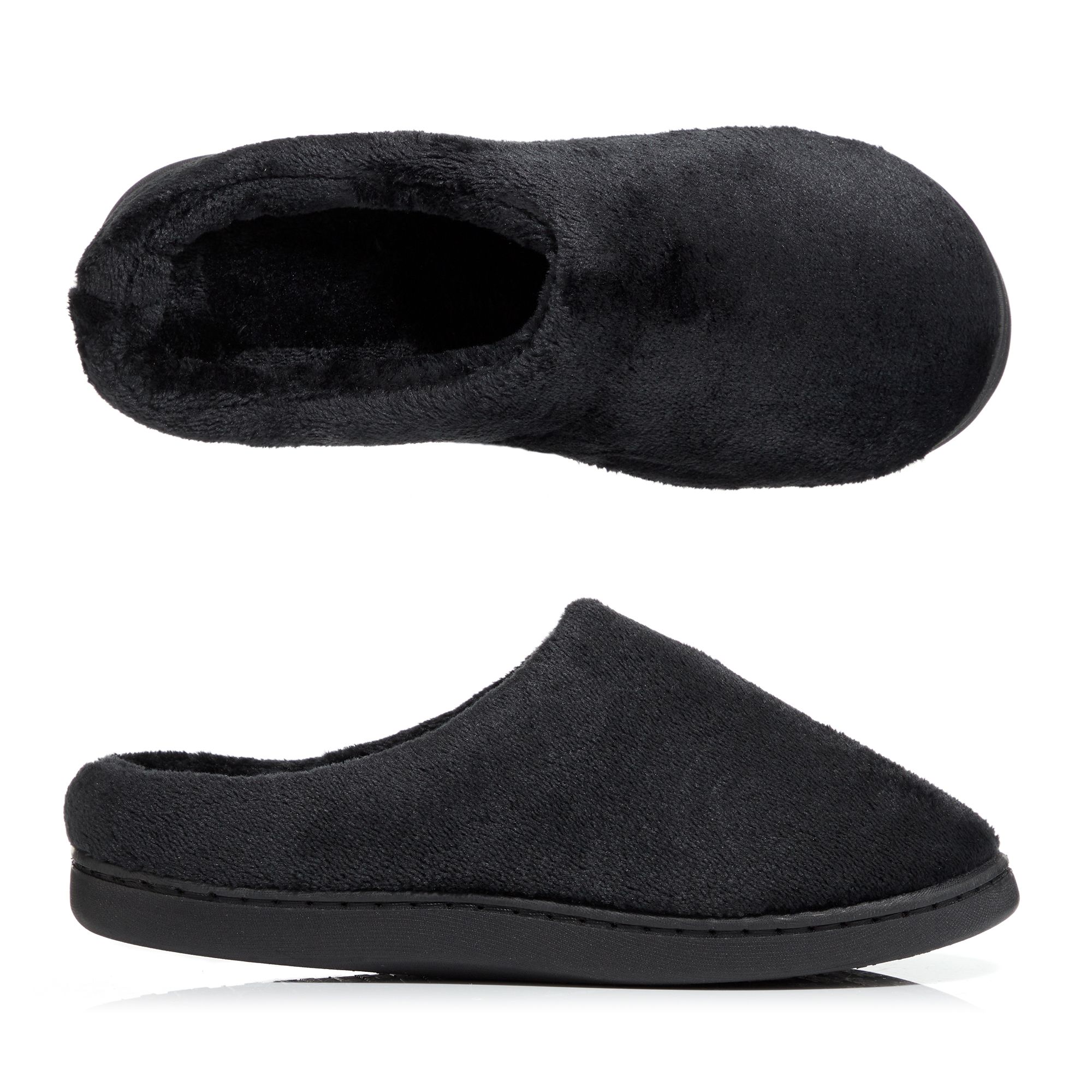 B-Ware MONT CHALET uni Damen-Hausschuh Mikrofaser Chinchilla weich gepolstert