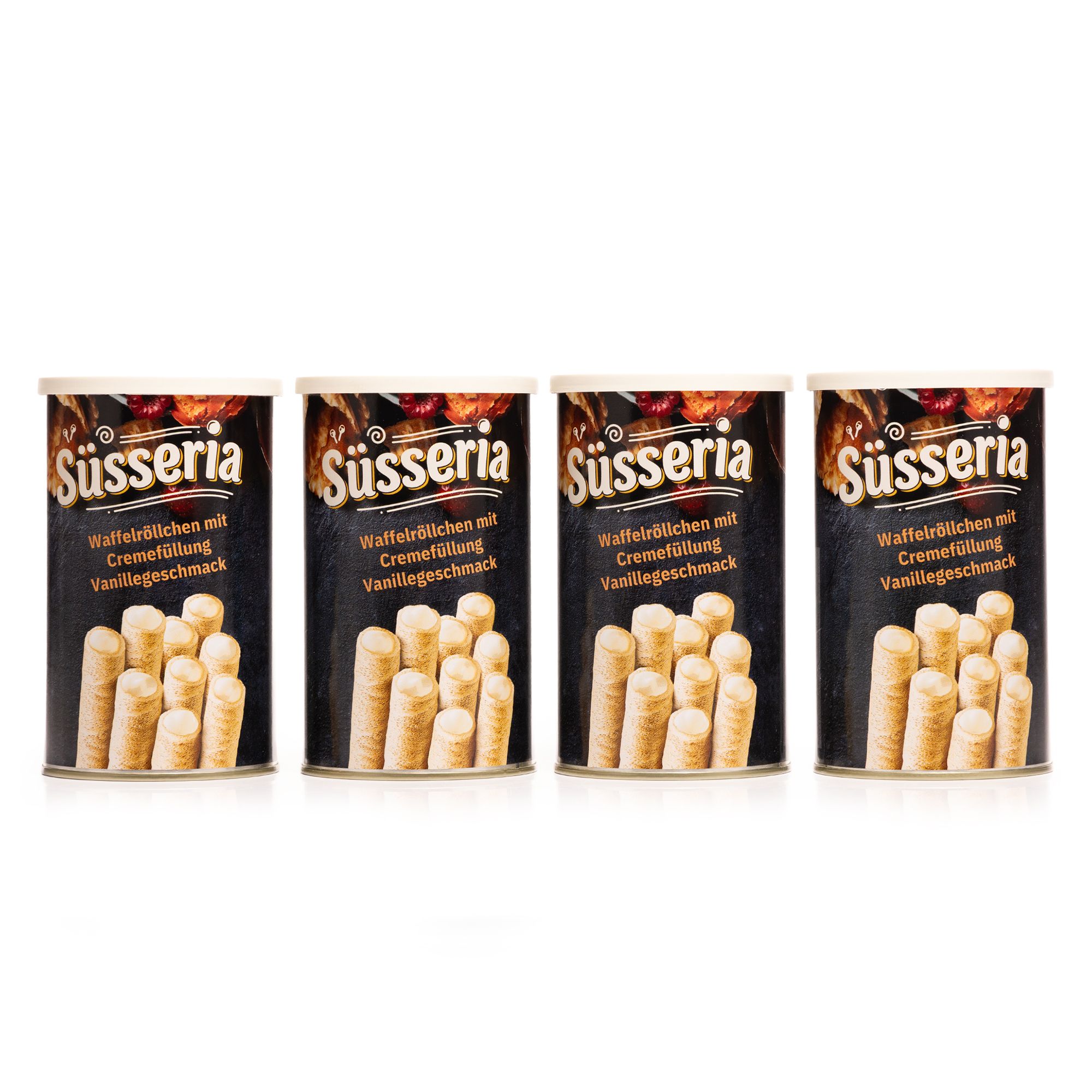 SÜSSERIA Waffelröllchen mit Creme-Füllung versch. Sorten Inhalt 4x 200g
