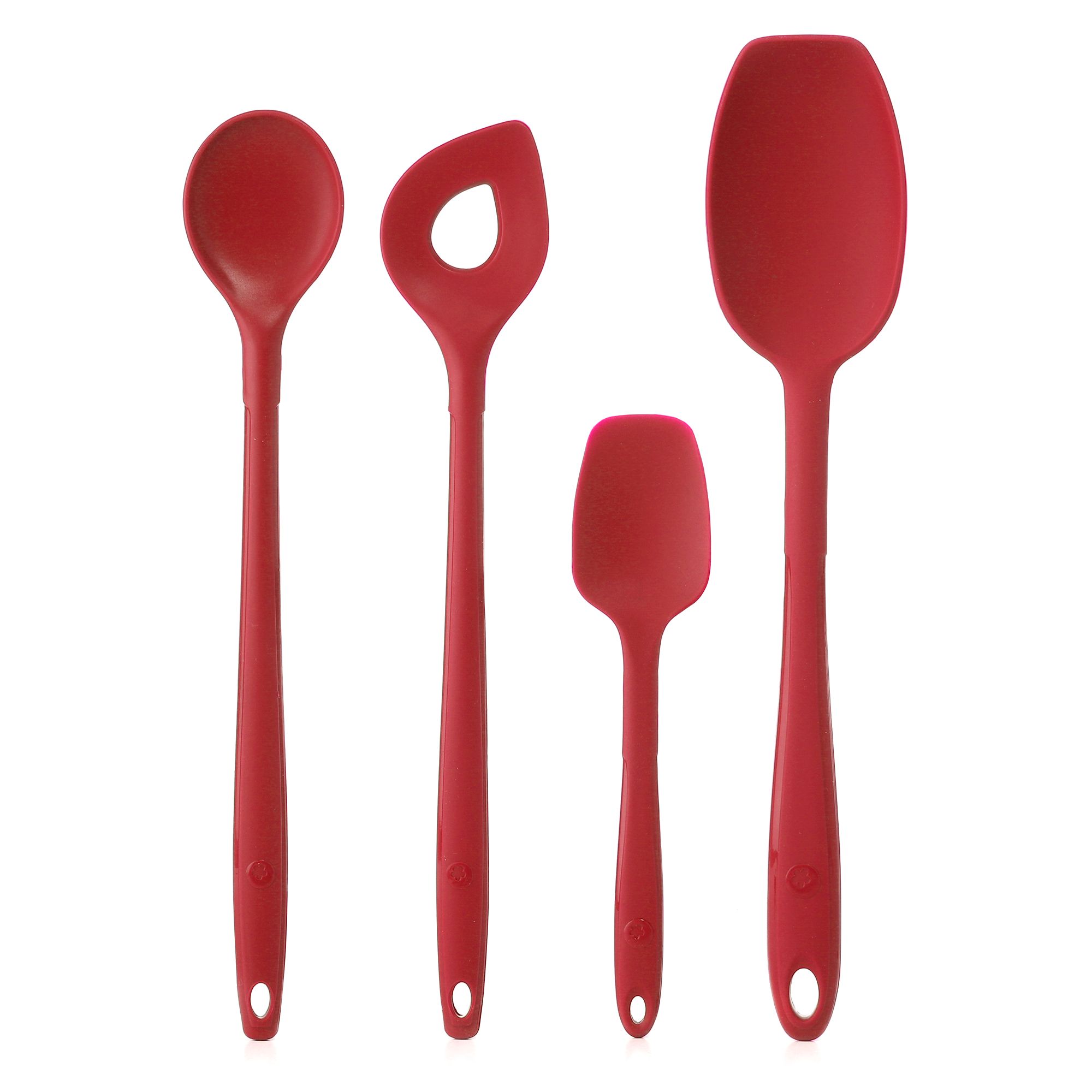 KOCHBLUME® Löffel-Set Küchenhelfer aus Silikon 4 Stück