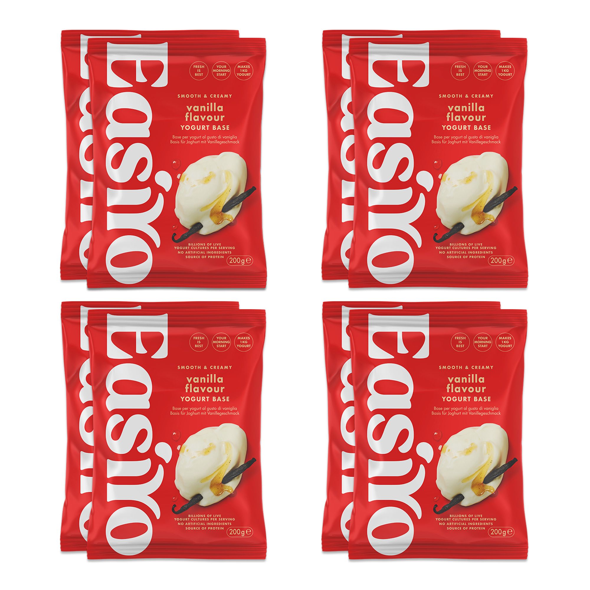 EASIYO Joghurtpulver 8 Beutel für 8kg klassische Sorten sortenrein