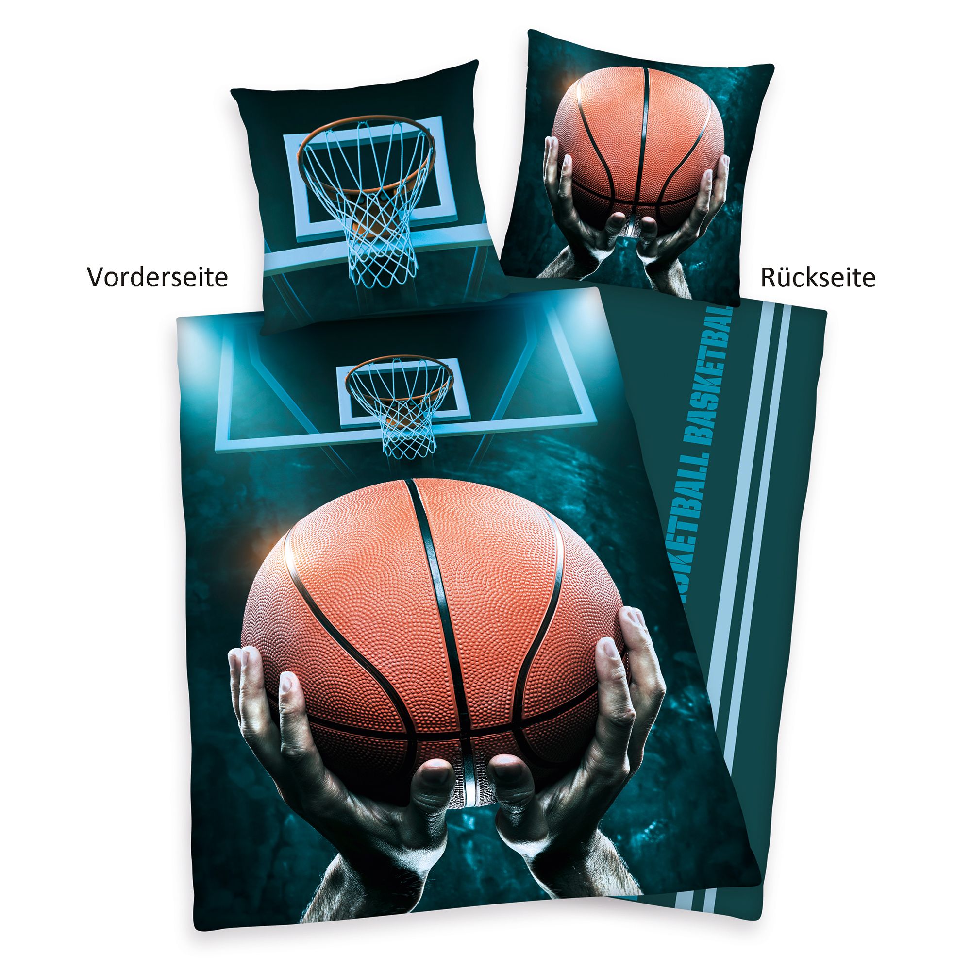 Young Collection Wendebettwäsche Basketball Baumwoll Renforcé Einzelbett, 2tlg.