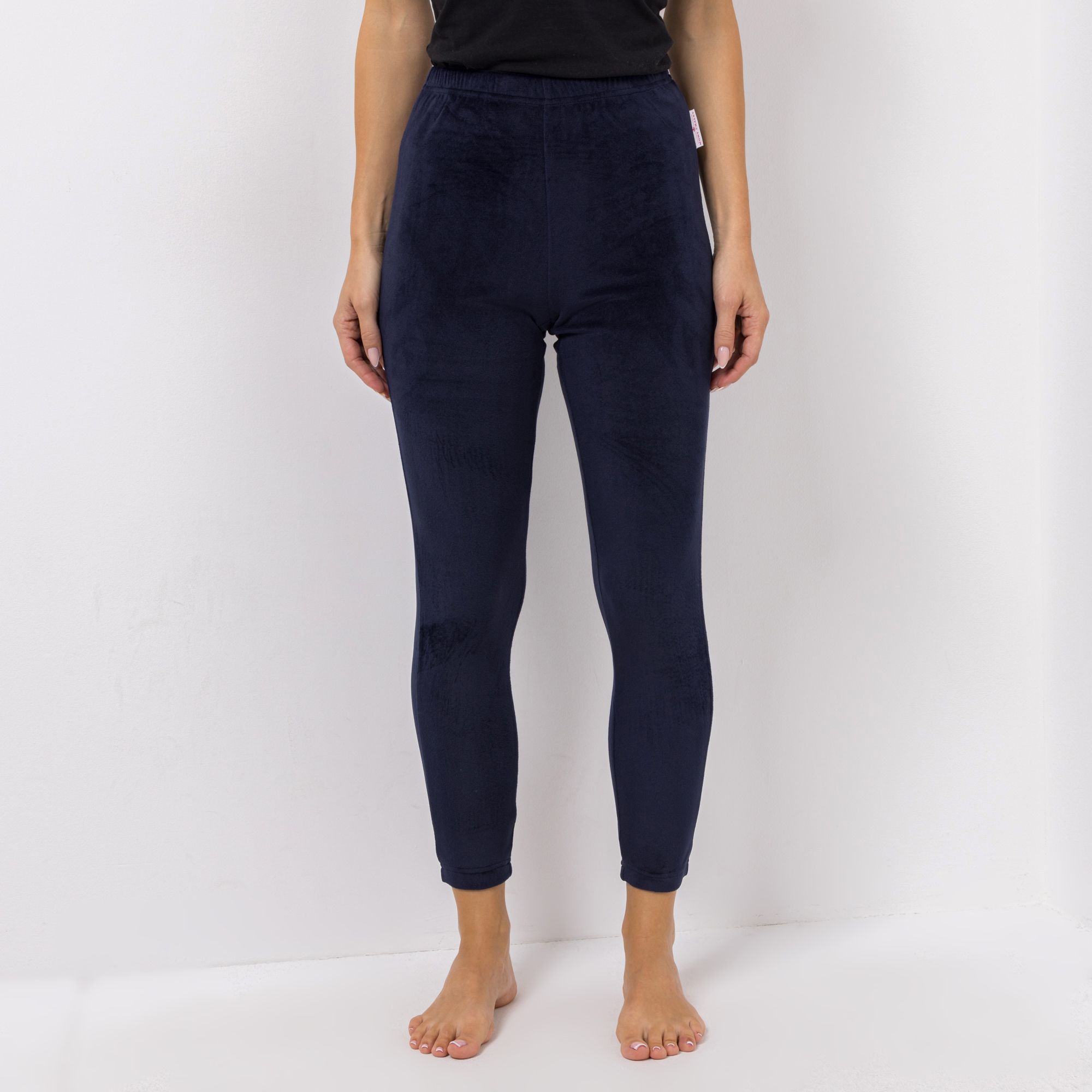 MONT CHALET Damen-Leggins uni Mikrofaser Samtfell