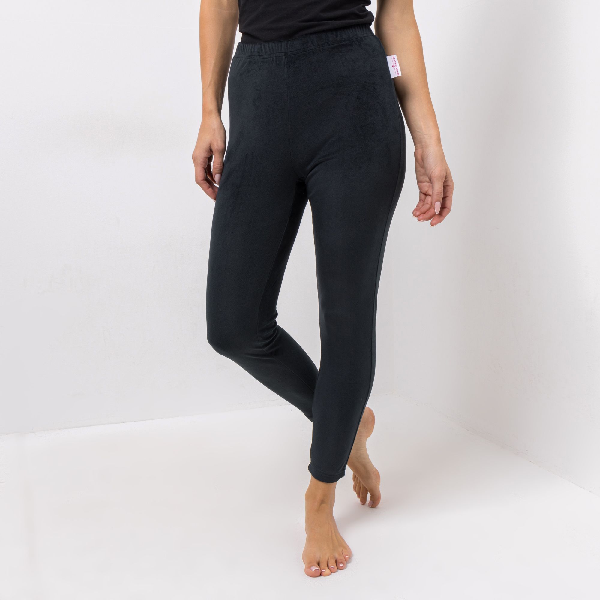MONT CHALET Damen-Leggins uni Mikrofaser Samtfell