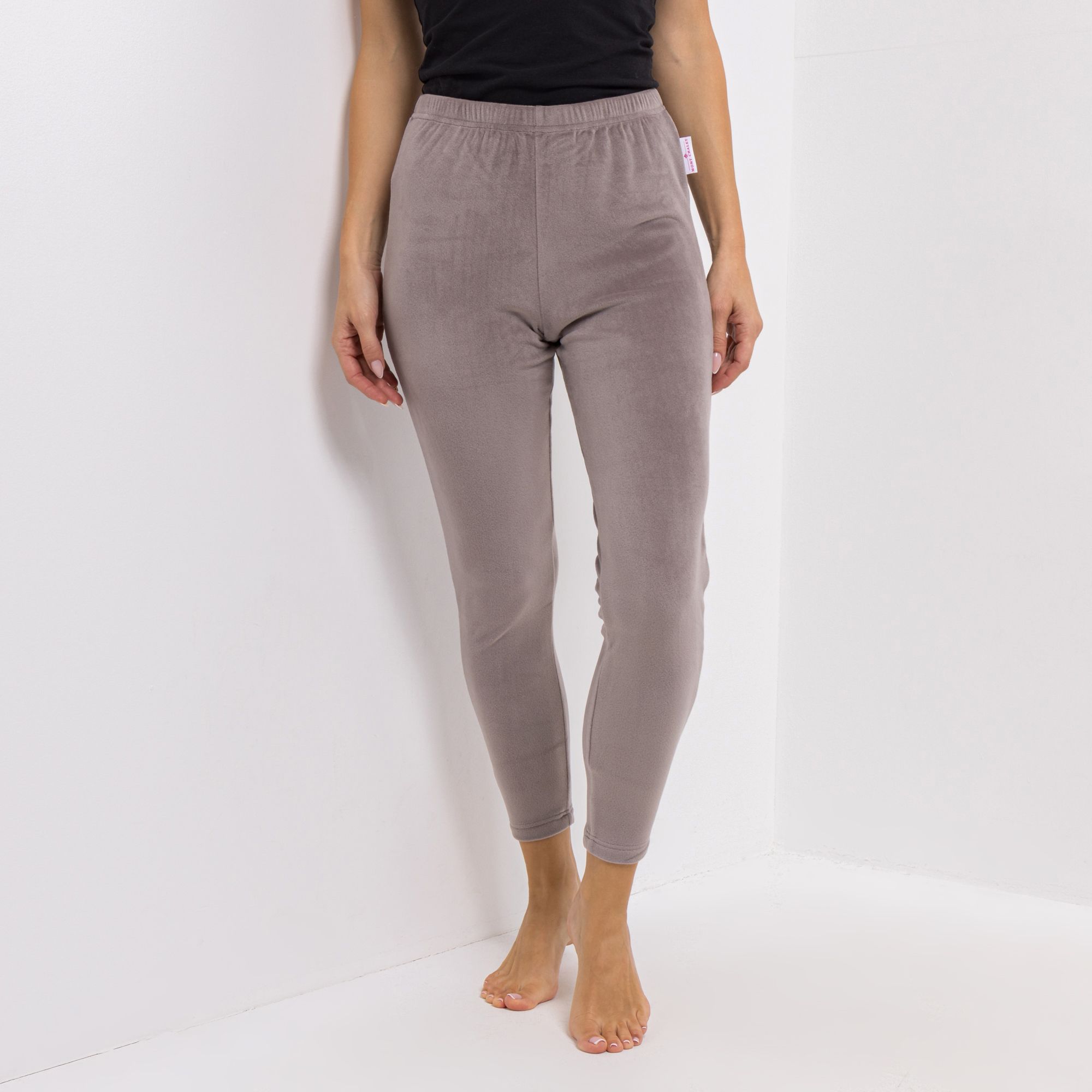 MONT CHALET Damen-Leggins uni Mikrofaser Samtfell