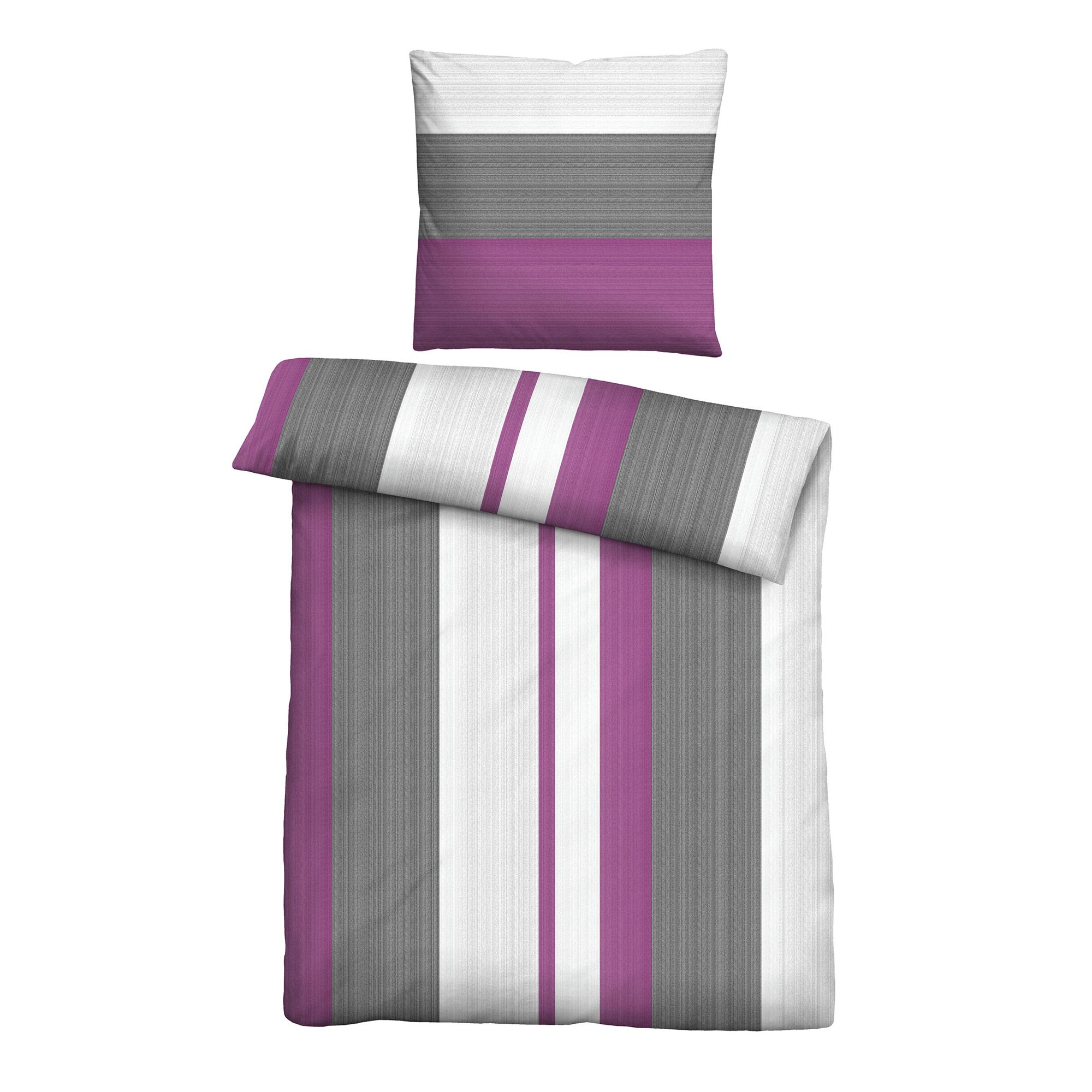 Castell® Bettwäsche Streifen BW Thermo-Fleeece Einzelbett, 2tlg.