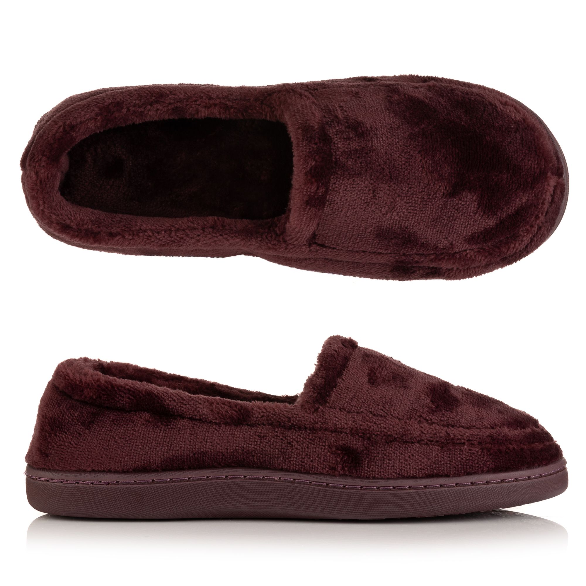 MONT CHALET Damen-Hausschuh geschlossene Form Mikrofaser Chinchilla weich gepolstert