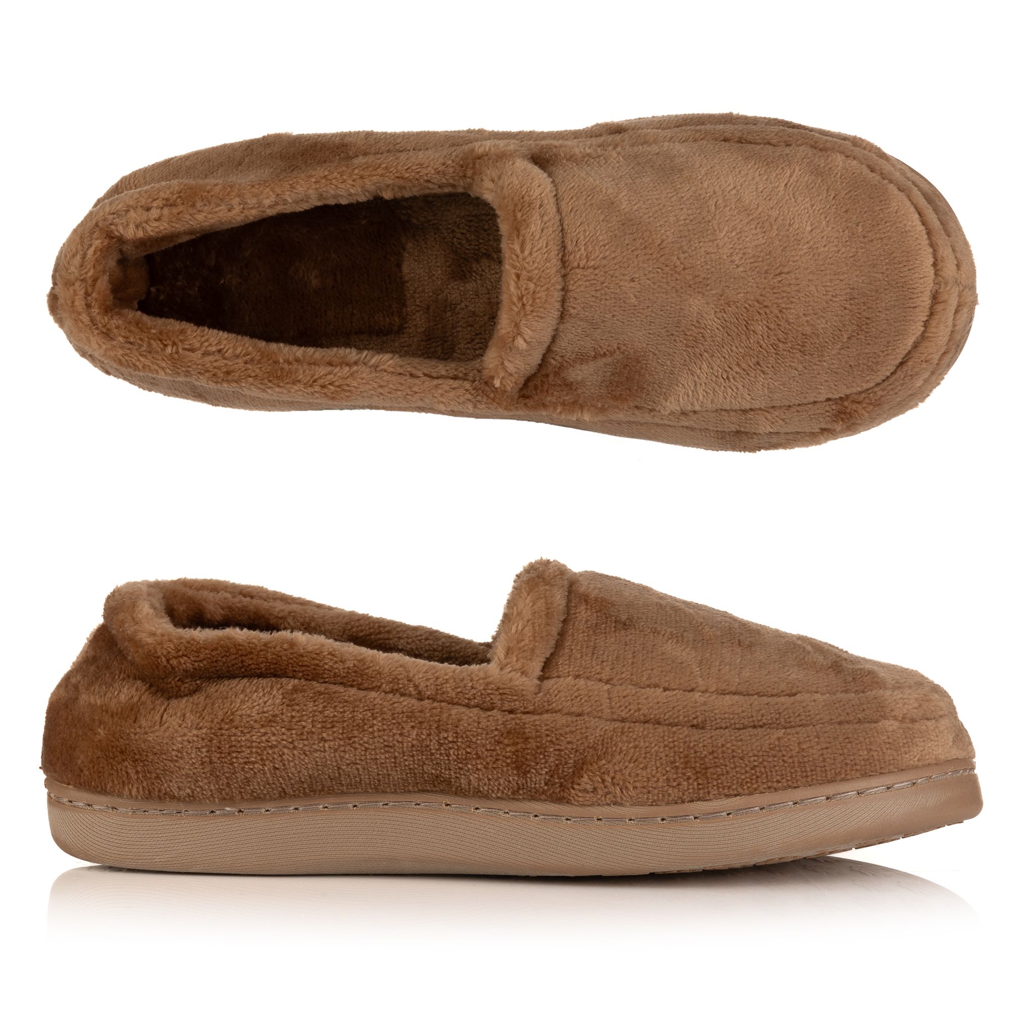 MONT CHALET Damen-Hausschuh geschlossene Form Mikrofaser Chinchilla weich gepolstert