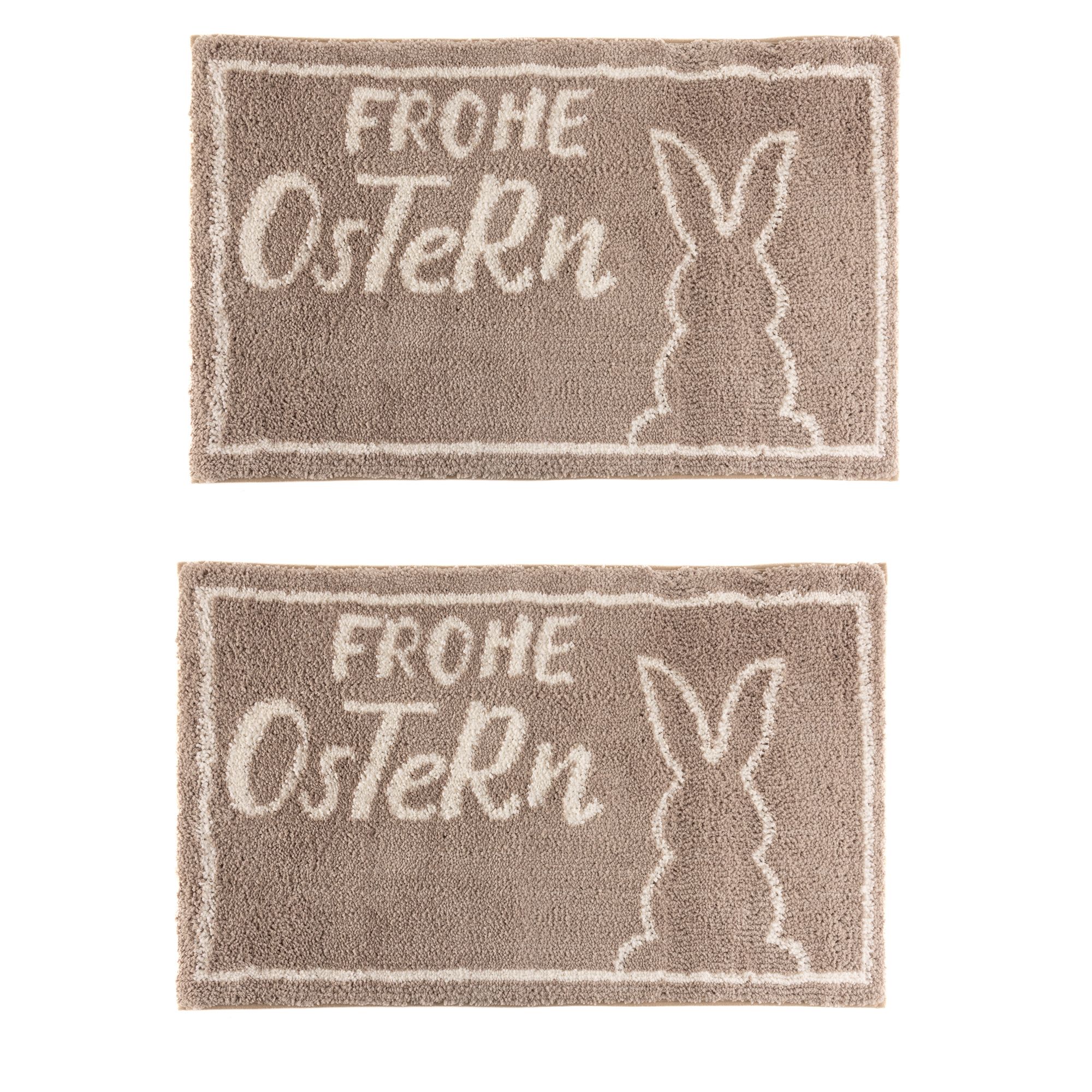 CASA FONDO 2 Fußmatten FROHE OSTERN Mikrofaser waschbar, ca. 50x80cm