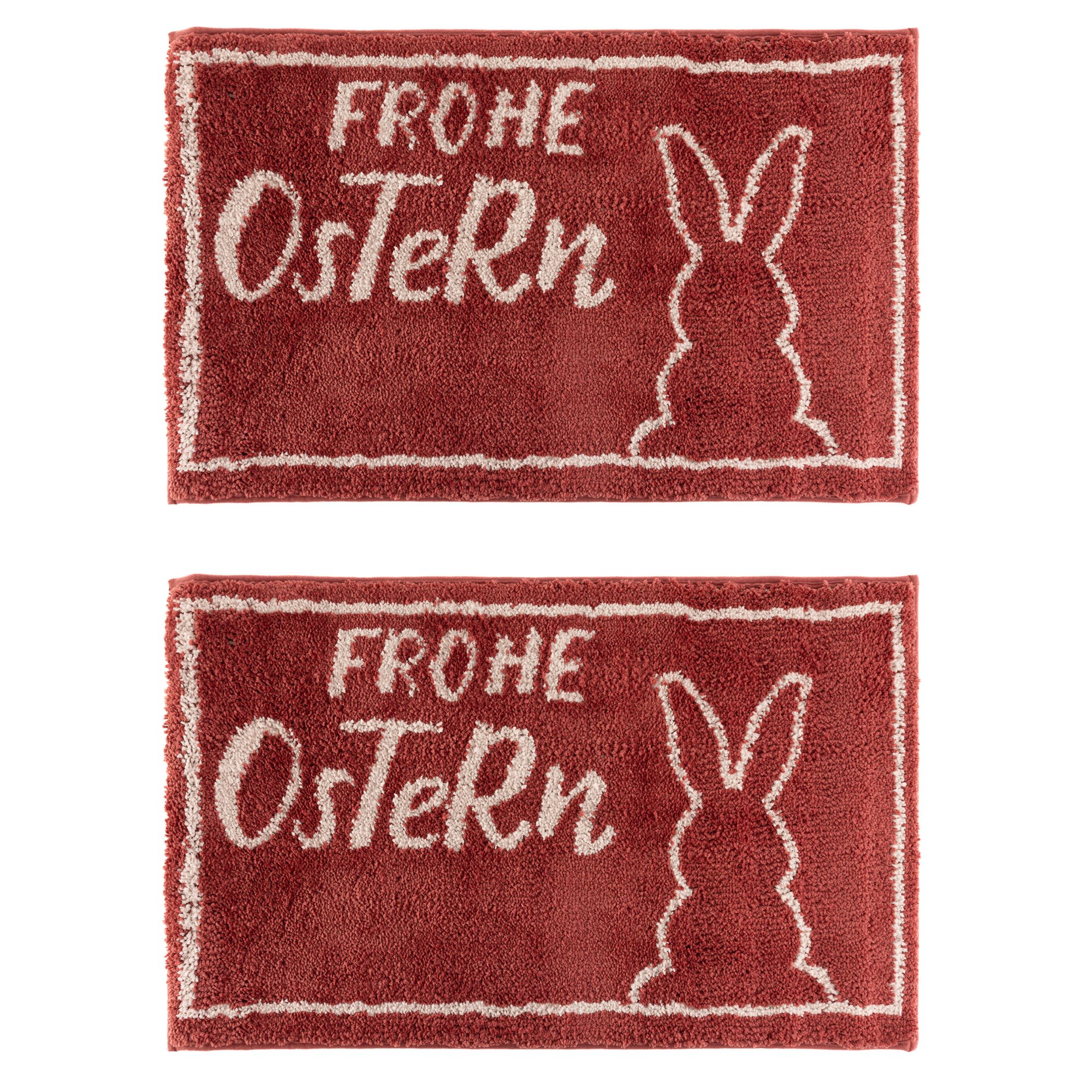 CASA FONDO 2 Fußmatten FROHE OSTERN Mikrofaser waschbar, ca. 50x80cm