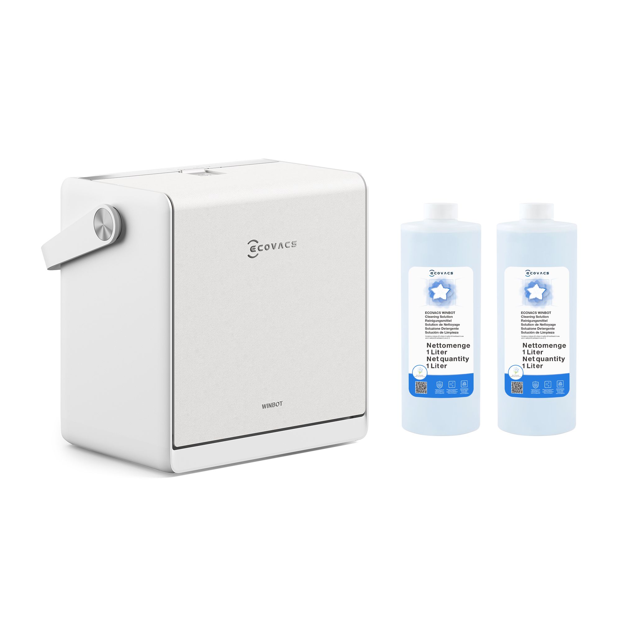 ECOVACS W2s Pro Omni Fensterroboter inkl. 2 x 1l Reiniger