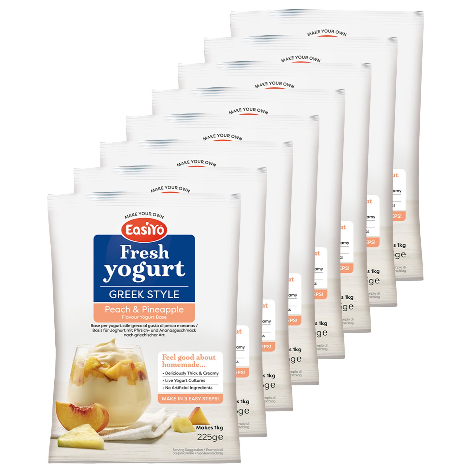 EASIYO Joghurtpulver griech. Art Frucht 8 Beutel für 8kg sortenrein