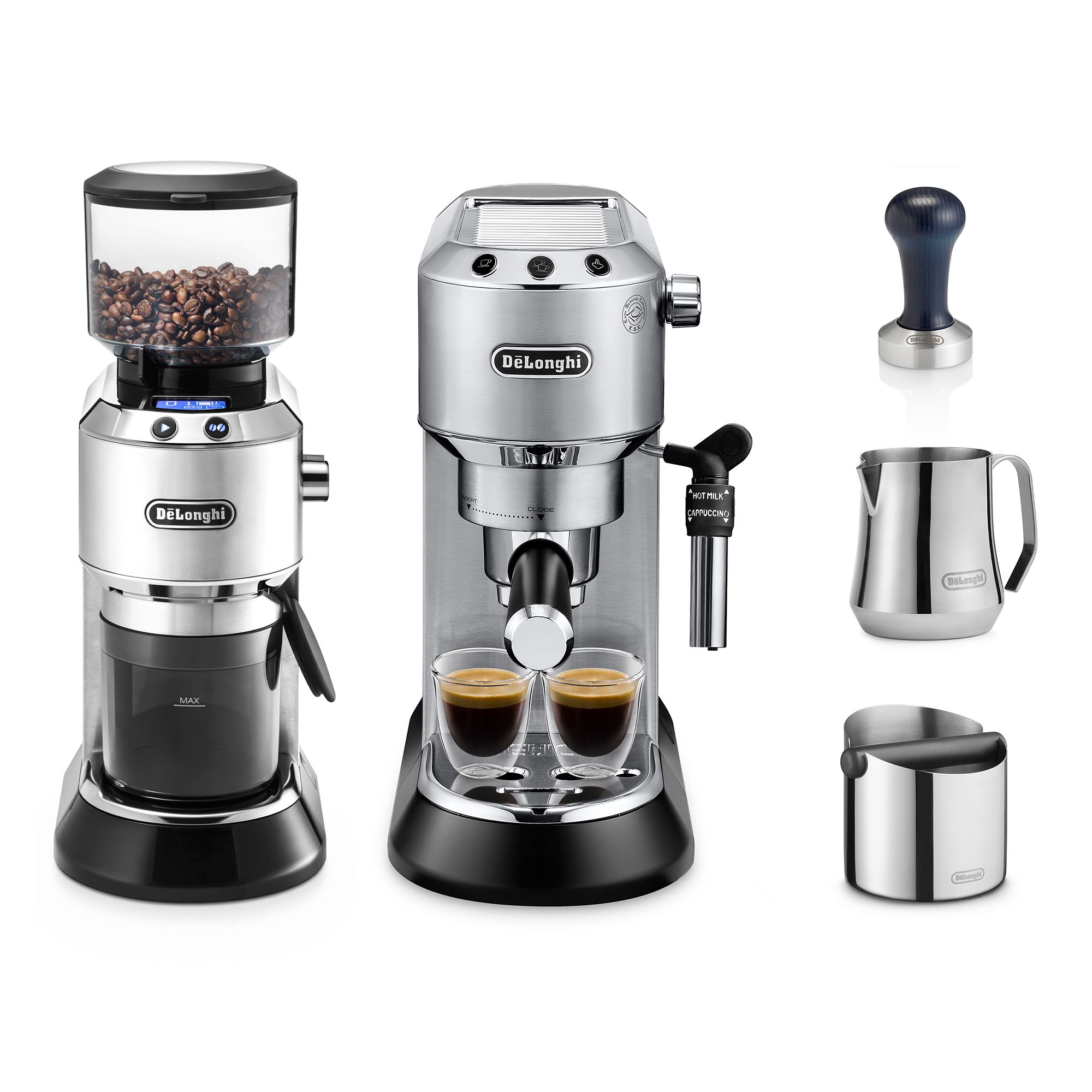DELONGHI ECKG6821.M Dedica Barista Bundle inkl. Zubehör-Set aus Edelstahl