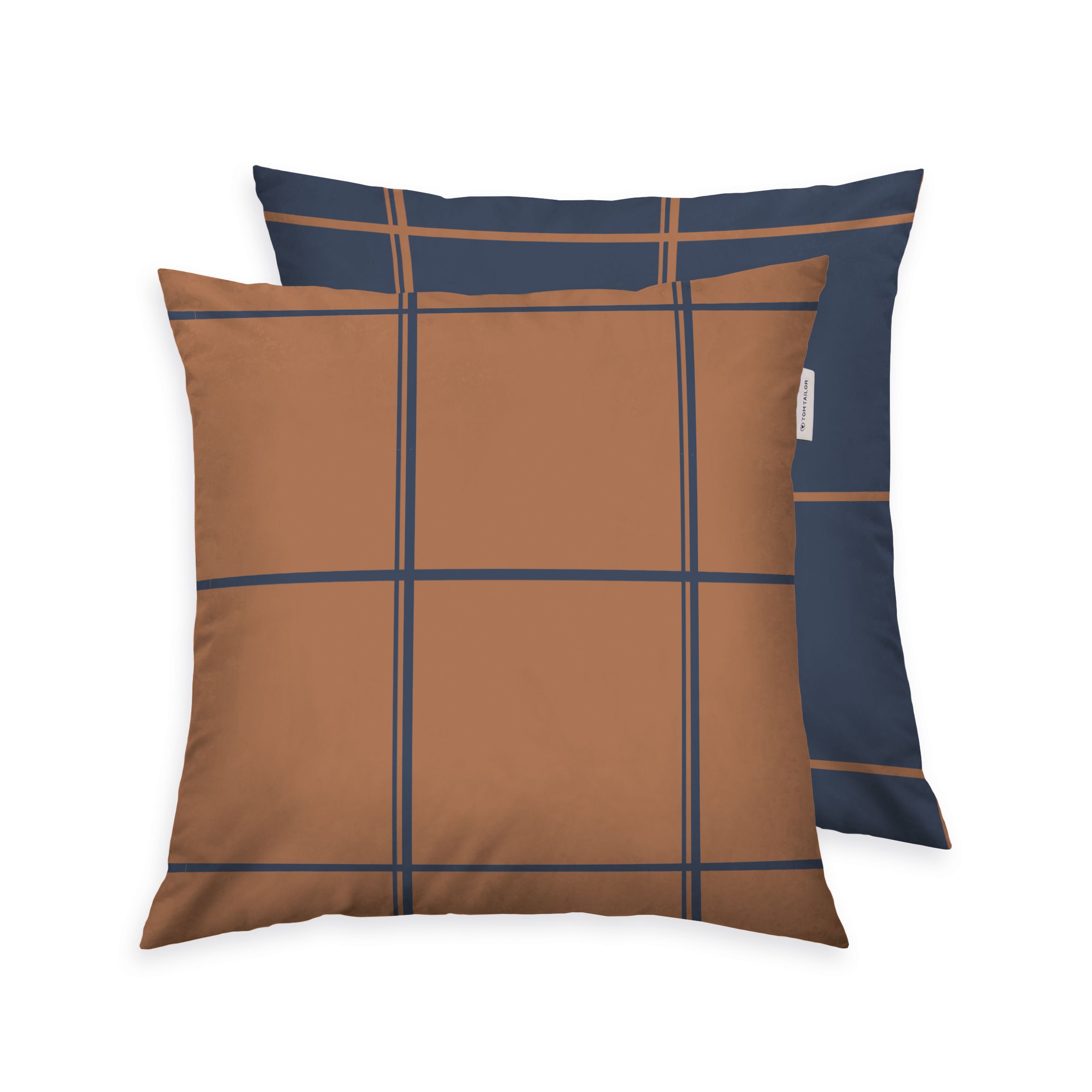 TOM TAILOR 1 Kissenhülle klassisches Karo Baumwoll Flanell Größenauswahl