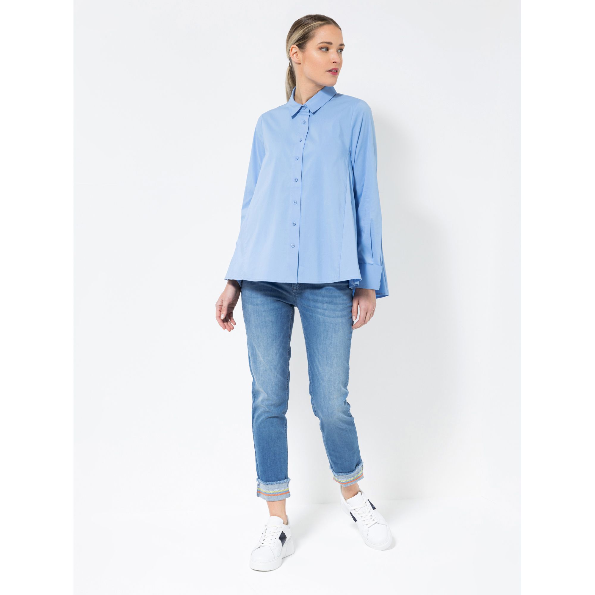 B-Ware STEFFEN SCHRAUT Bluse, 1/1-Arm Nahttaschen Knopfleiste