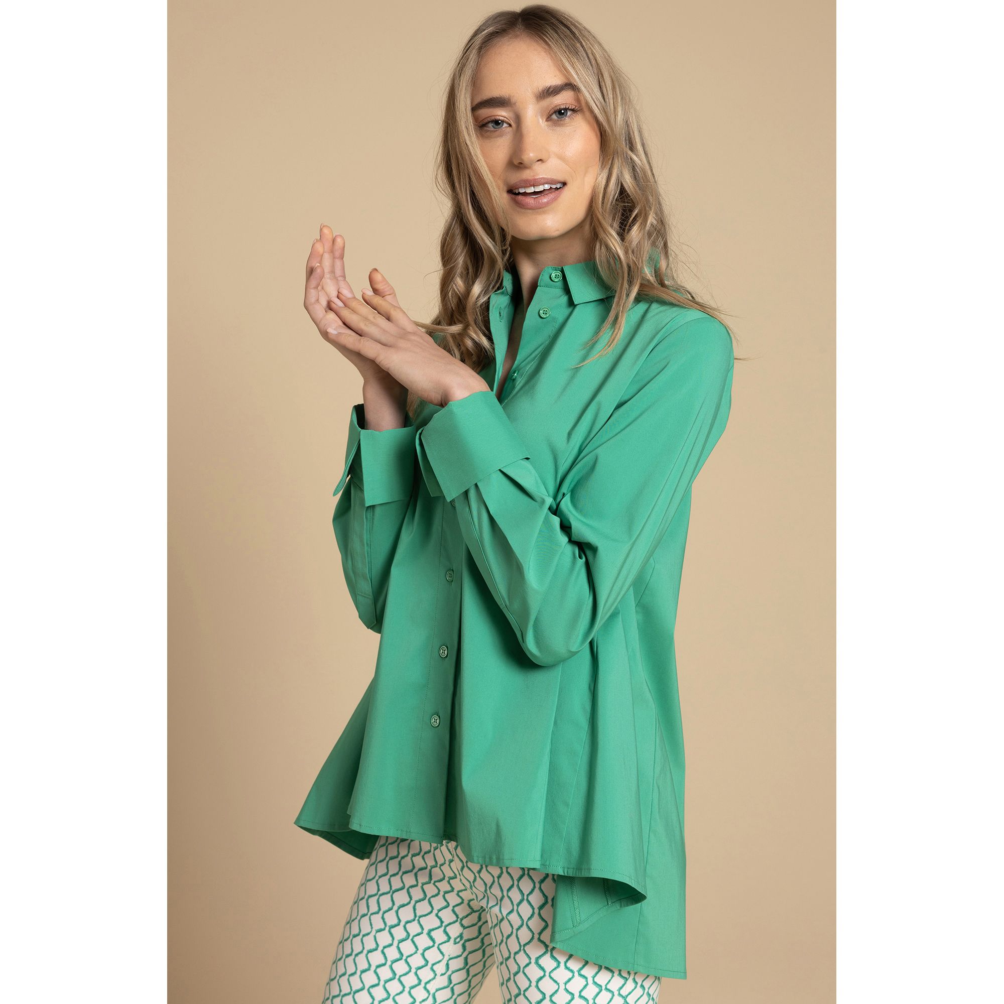 B-Ware STEFFEN SCHRAUT Bluse, 1/1-Arm Nahttaschen Knopfleiste